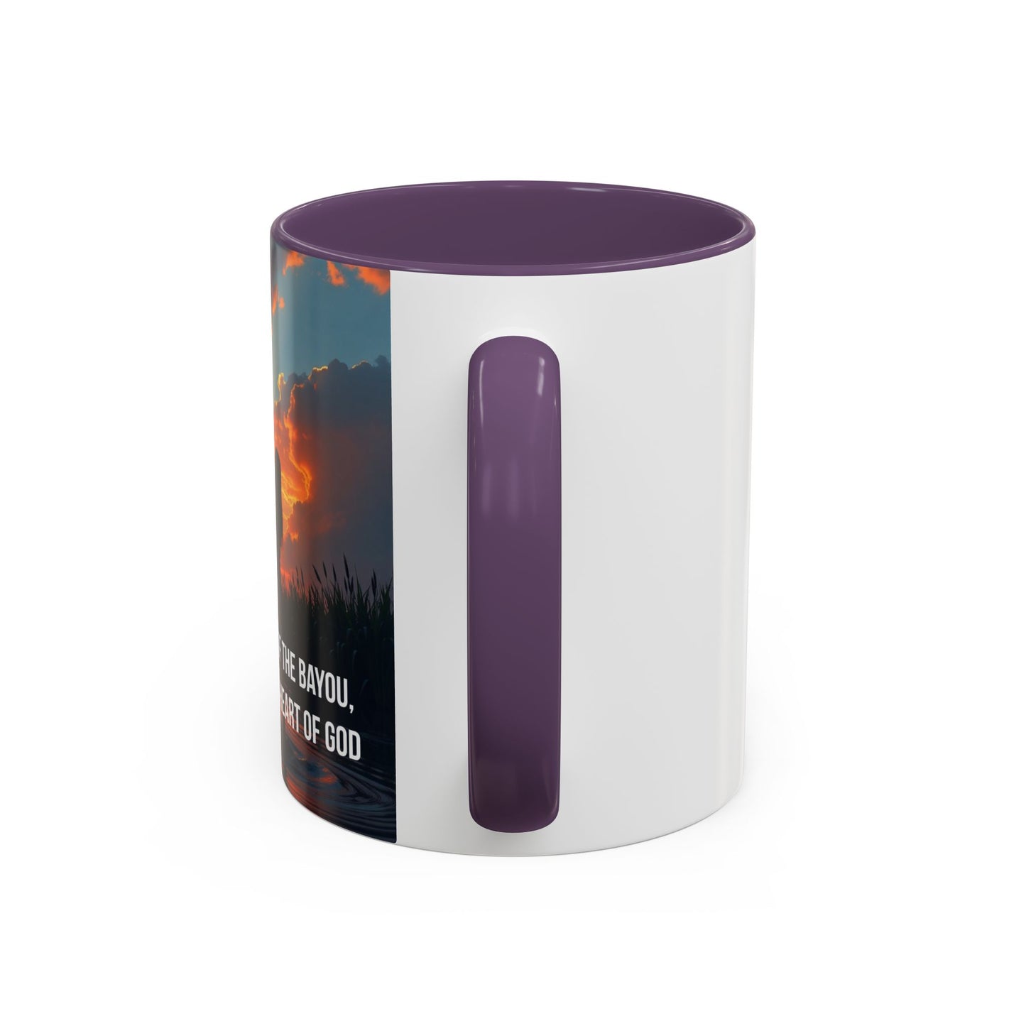 Inspirational Bayou Coffee Mug — "In the Heart of the Bayou, I Found God"