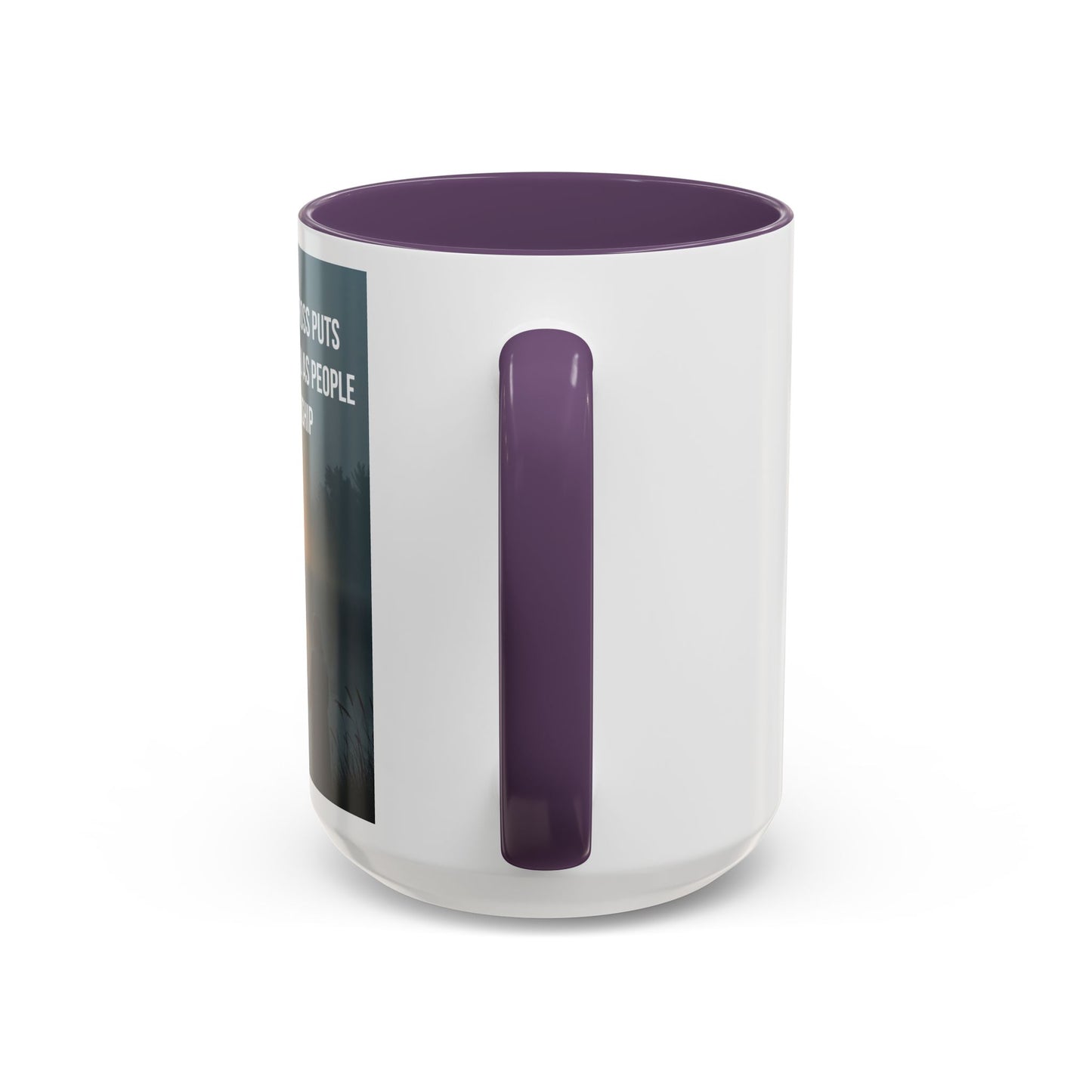 Christian Accent Coffee Mug — “The Light of the Cross” Inspirational Bible Verse Design