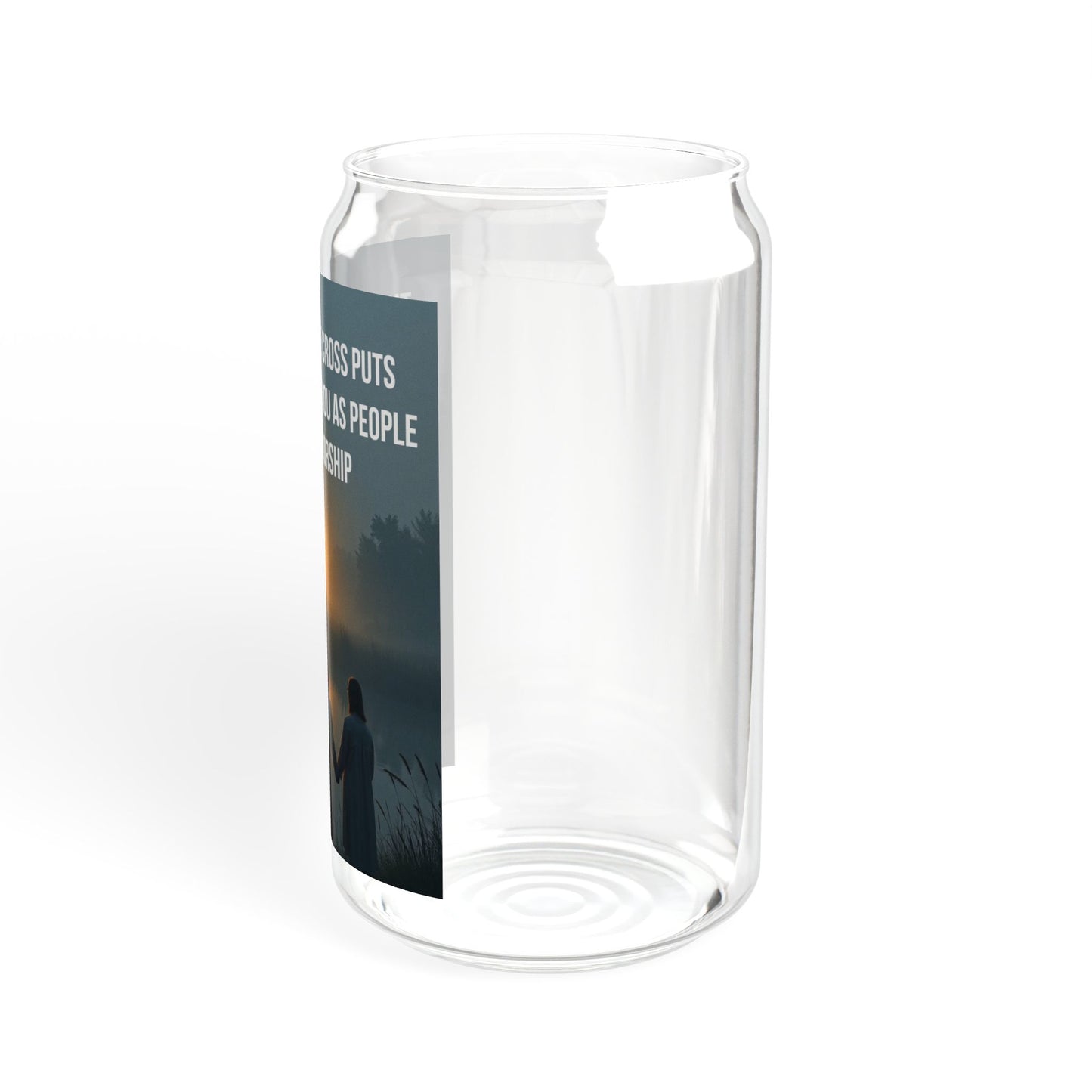 Christian Sipper Glass 16oz – "The Light of the Cross" Inspirational Prayer Tumbler