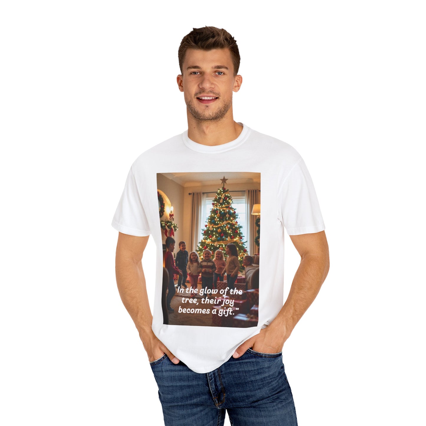 In the glow of the tree their joy becomes the Gift