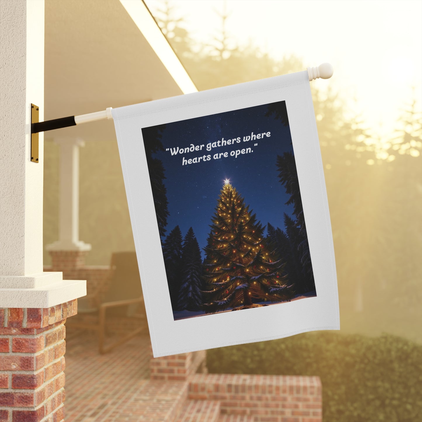 Garden & House Banner: Decorative Yard Sign, Holiday Decor, Inspirational Home Banner, Outdoor Garden Flag, Seasonal Greeting Banner 206