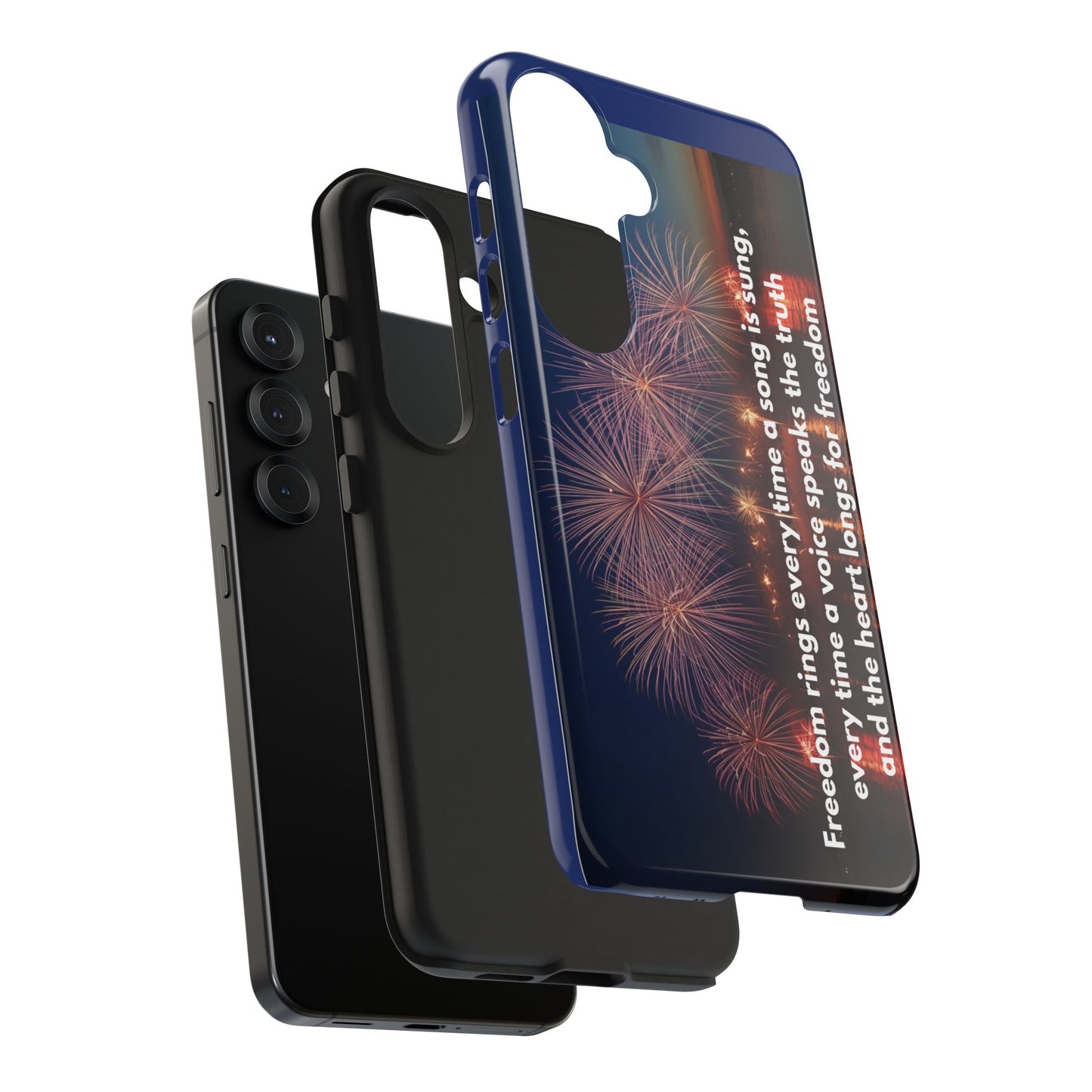 Fireworks Freedom Tough Phone Case — Patriotic 4th of July Quote Case
