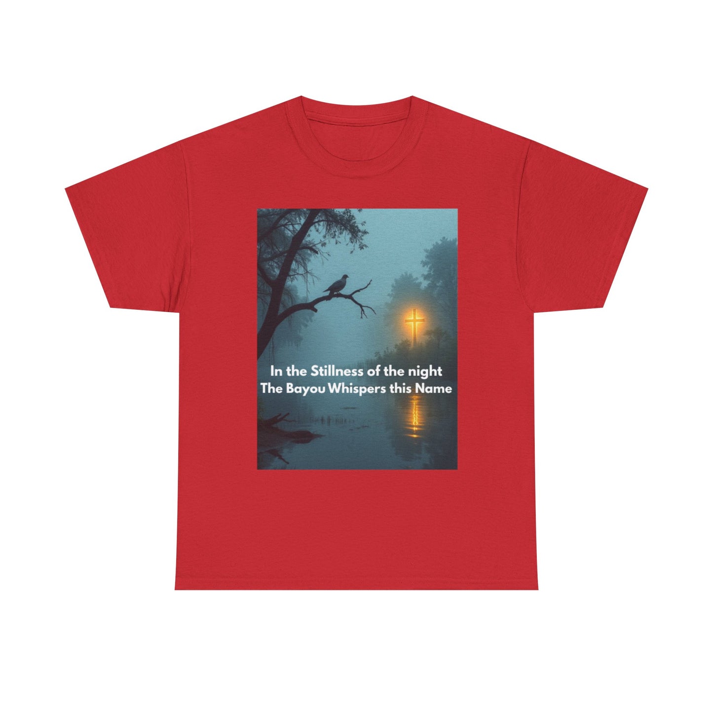 Bayou Night Tee — "In the Stillness of the Night The Bayou Whispers its Name" Graphic Shirt