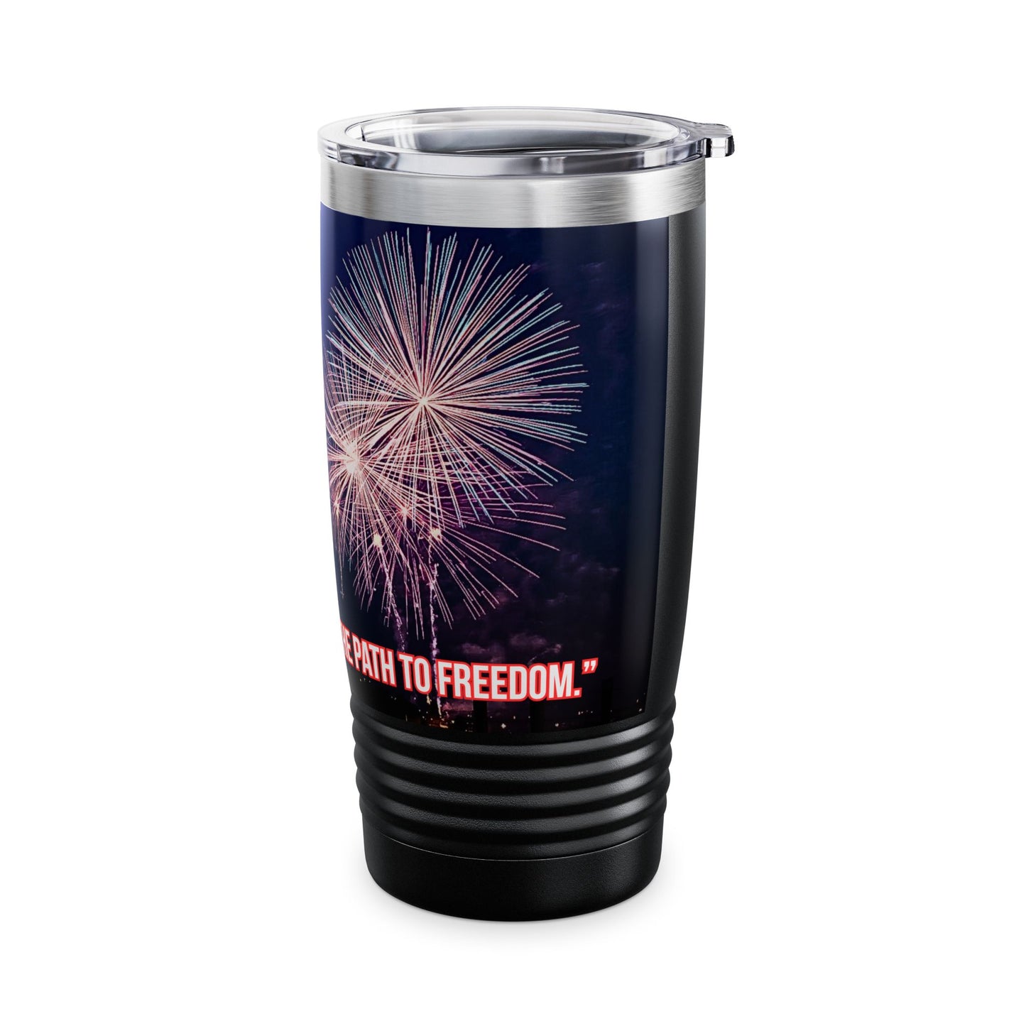 Statue of Liberty Fireworks 20oz Tumbler — "Her Torch Still Lights the Path"