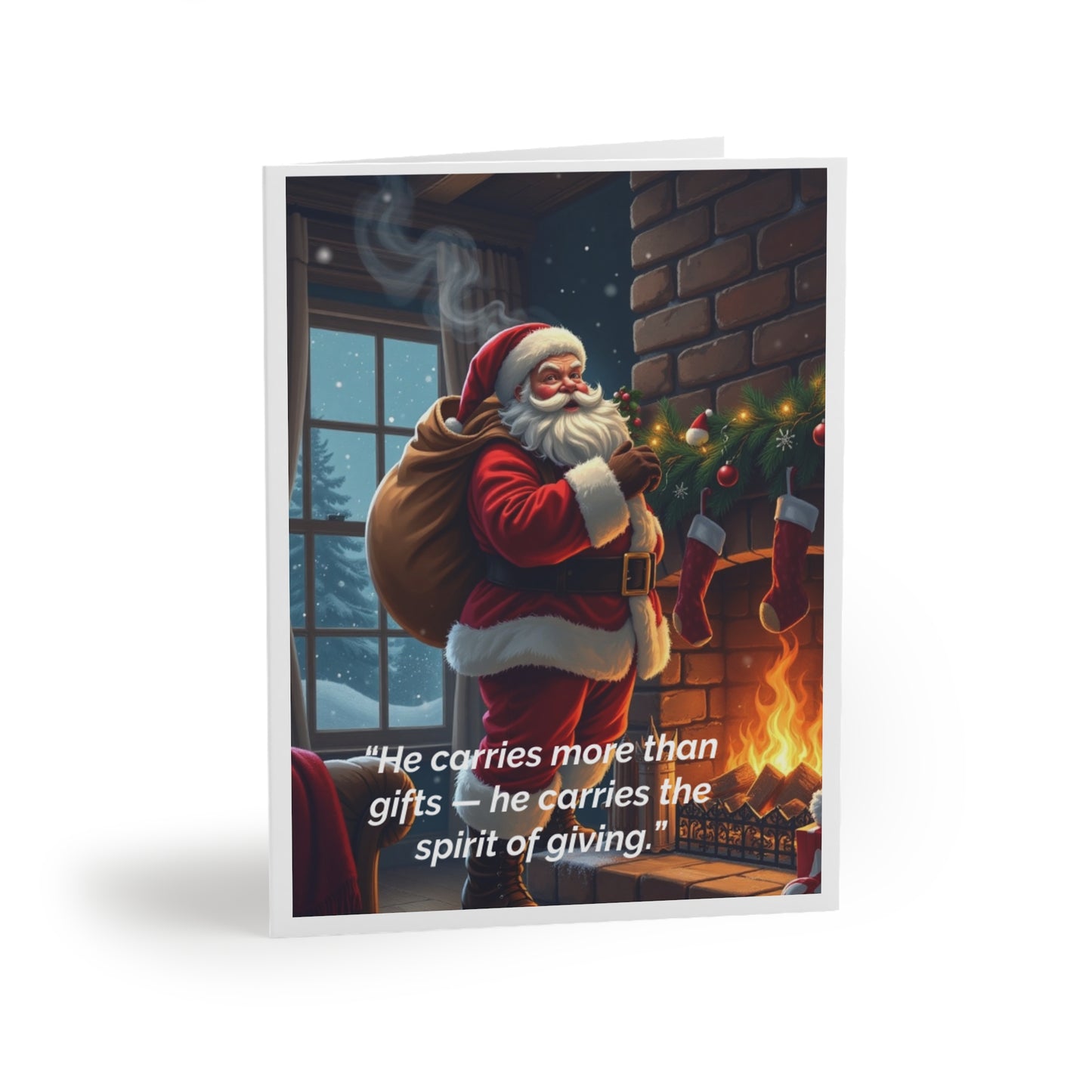 He carries more than gifts, he carries the spirit of giving