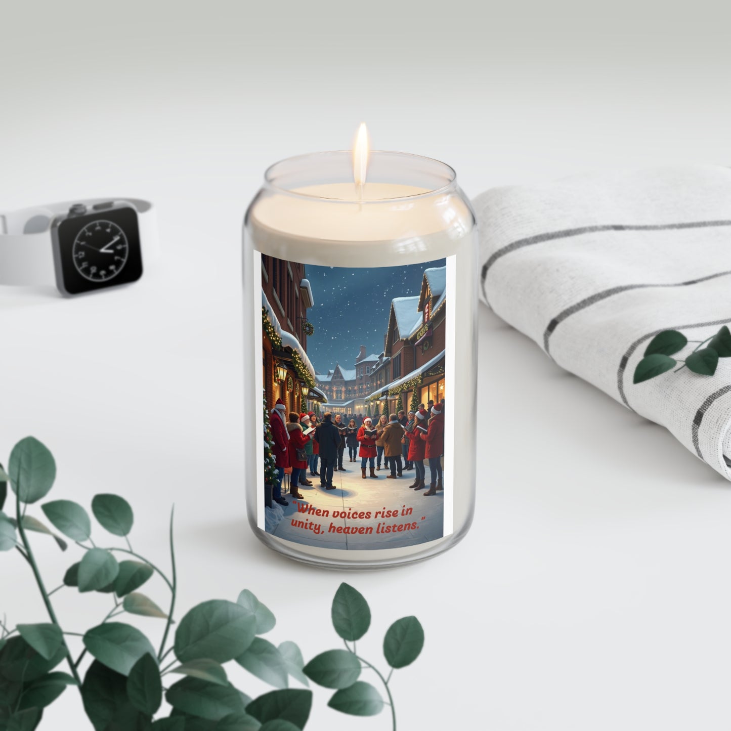Festive Scented Candle, Holiday Decor, Christmas Gift, Aromatherapy Candle, Home Fragrance, Candlelight Ambiance 167