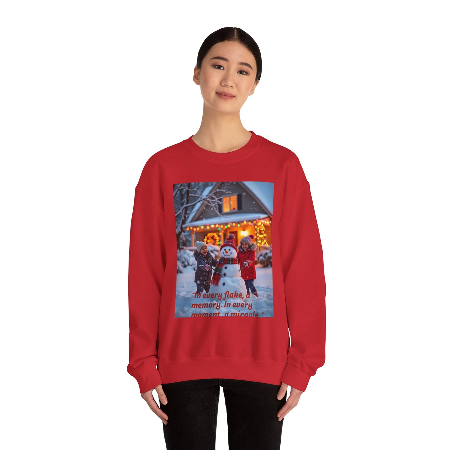 Cozy Christmas Sweatshirt, Winter Holiday Crewneck, Family Gift, Snowman Sweater, Festive Layering Piece, Memory Maker66