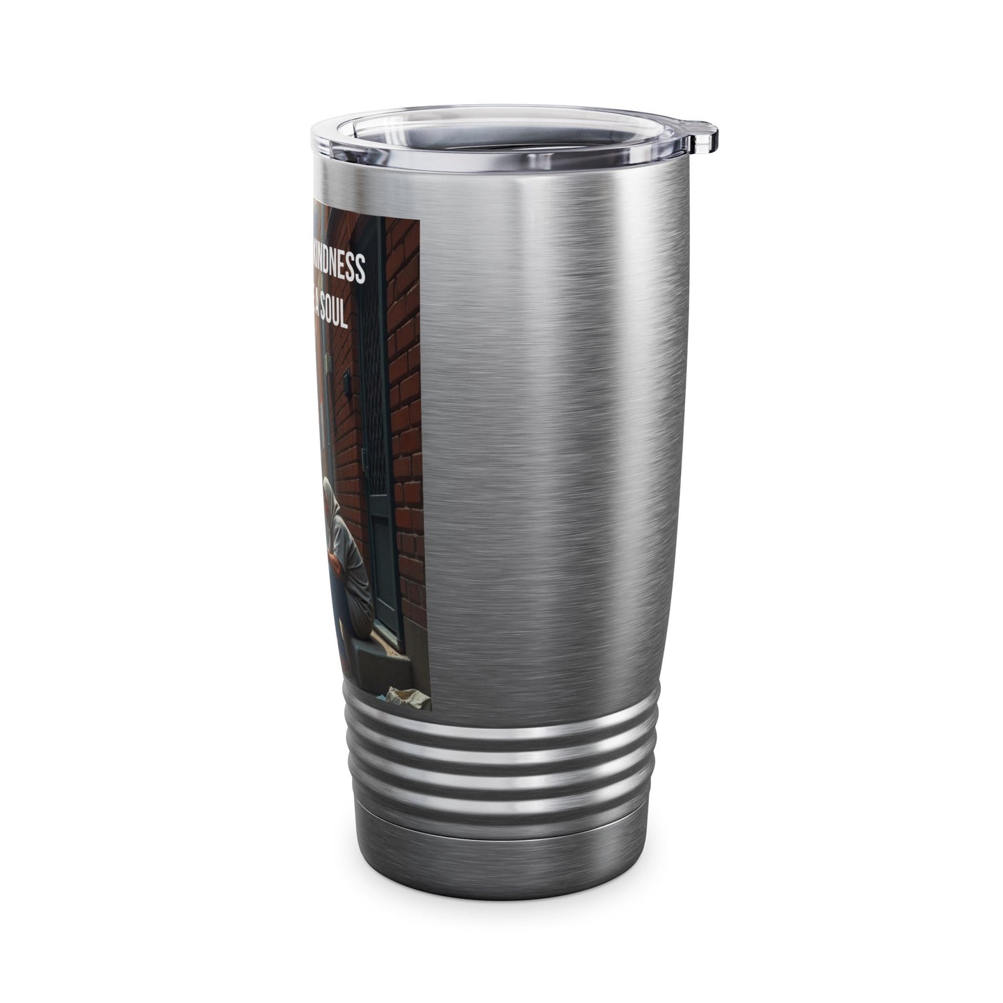 20oz Ringneck Tumbler – 'One Touch of Kindness Can Change a Soul' Inspirational Travel Mug