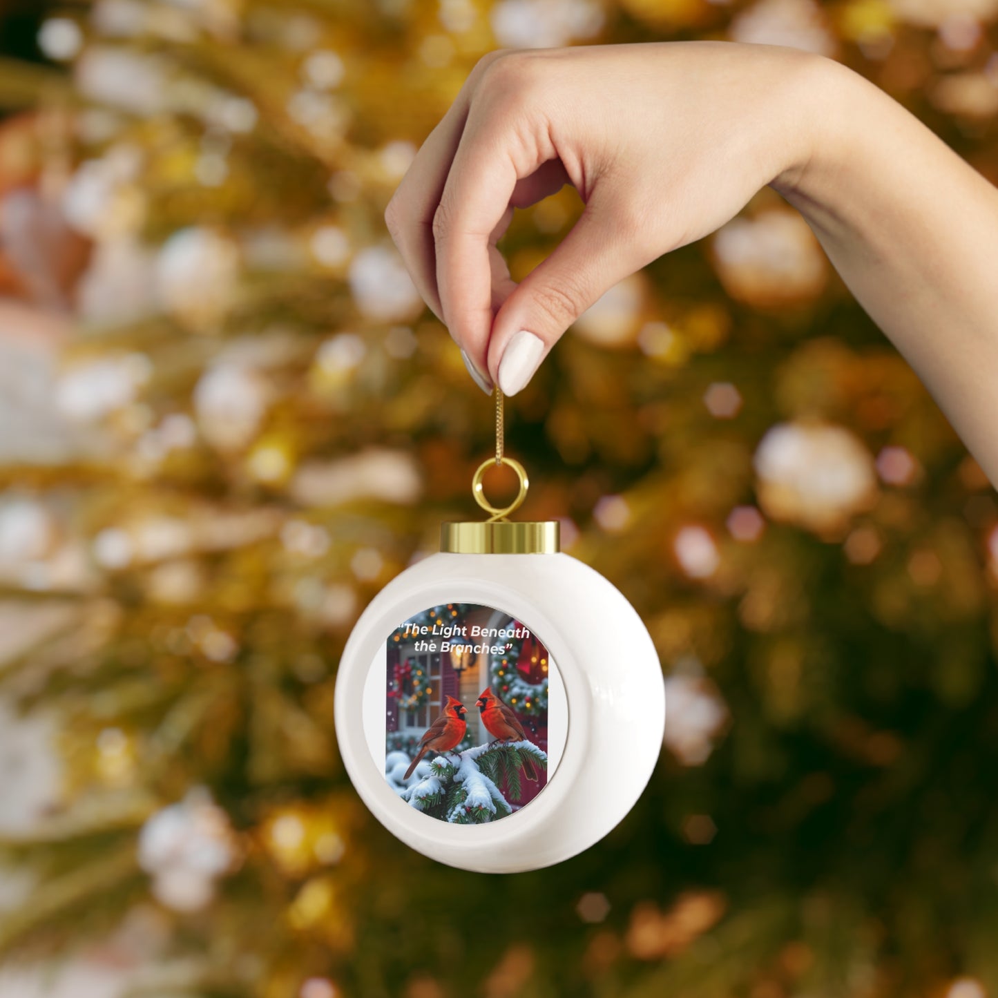Christmas Ball Ornament, Holiday Decor, Personalized Gift, Tree Decoration, Festive Keepsake, Winter Celebration