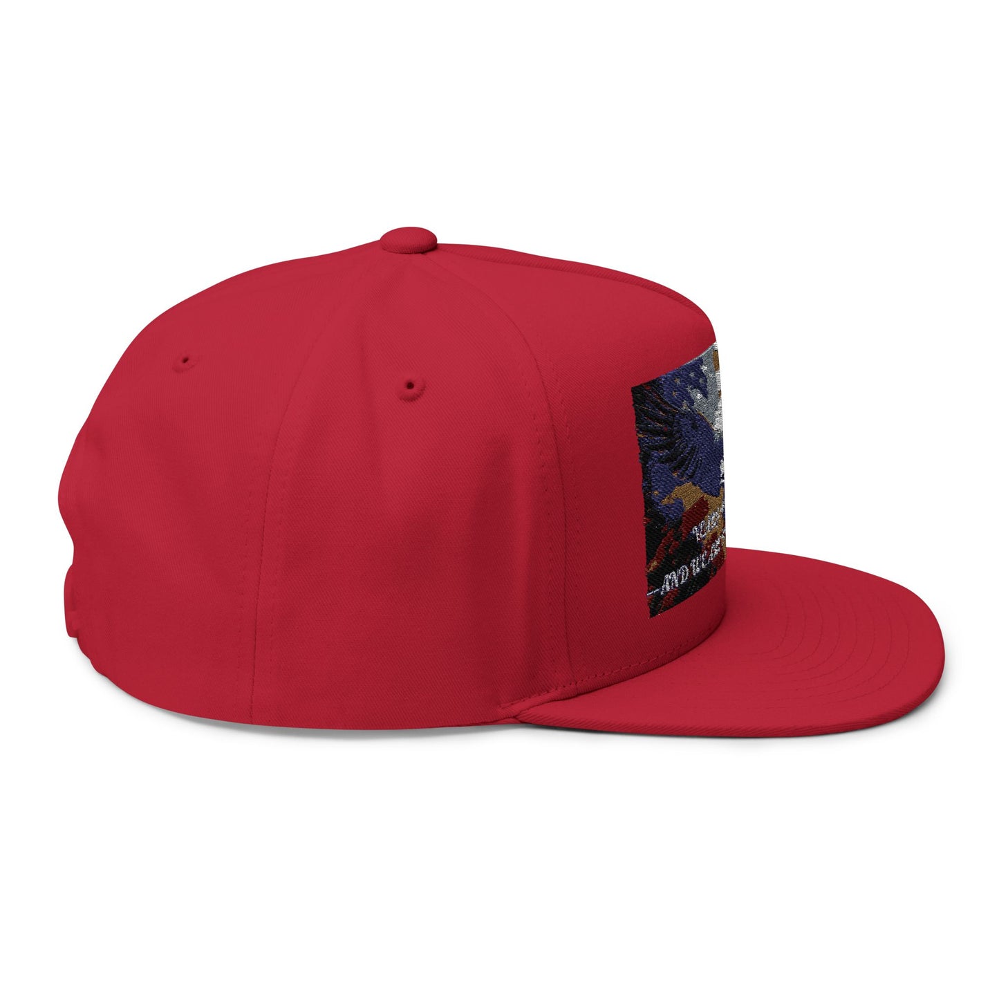 Embroidered Eagle Freedom Flat Bill Cap — "250 Years of Freedom" Patriotic Snapback