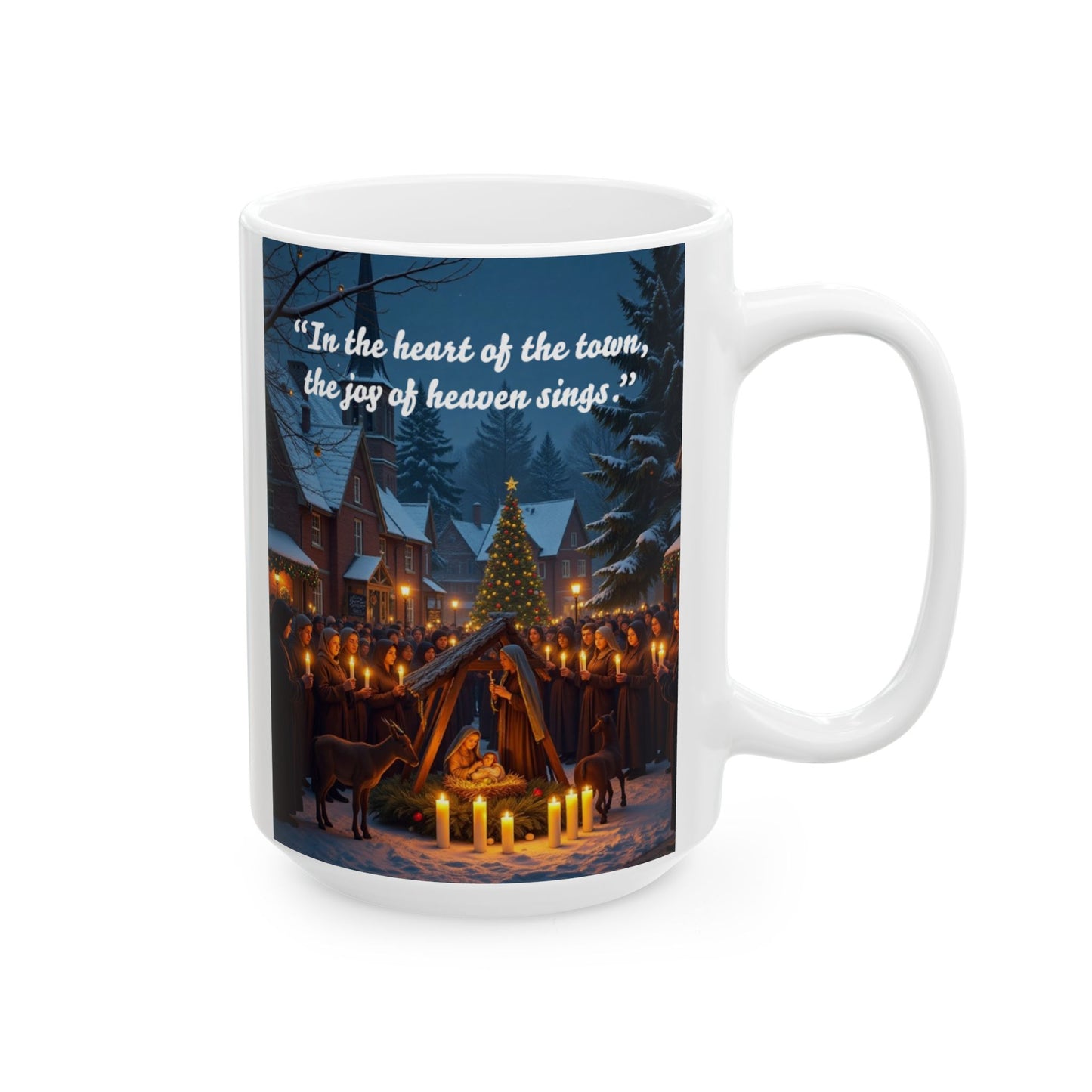 In the heart of town the joy of heaven sings