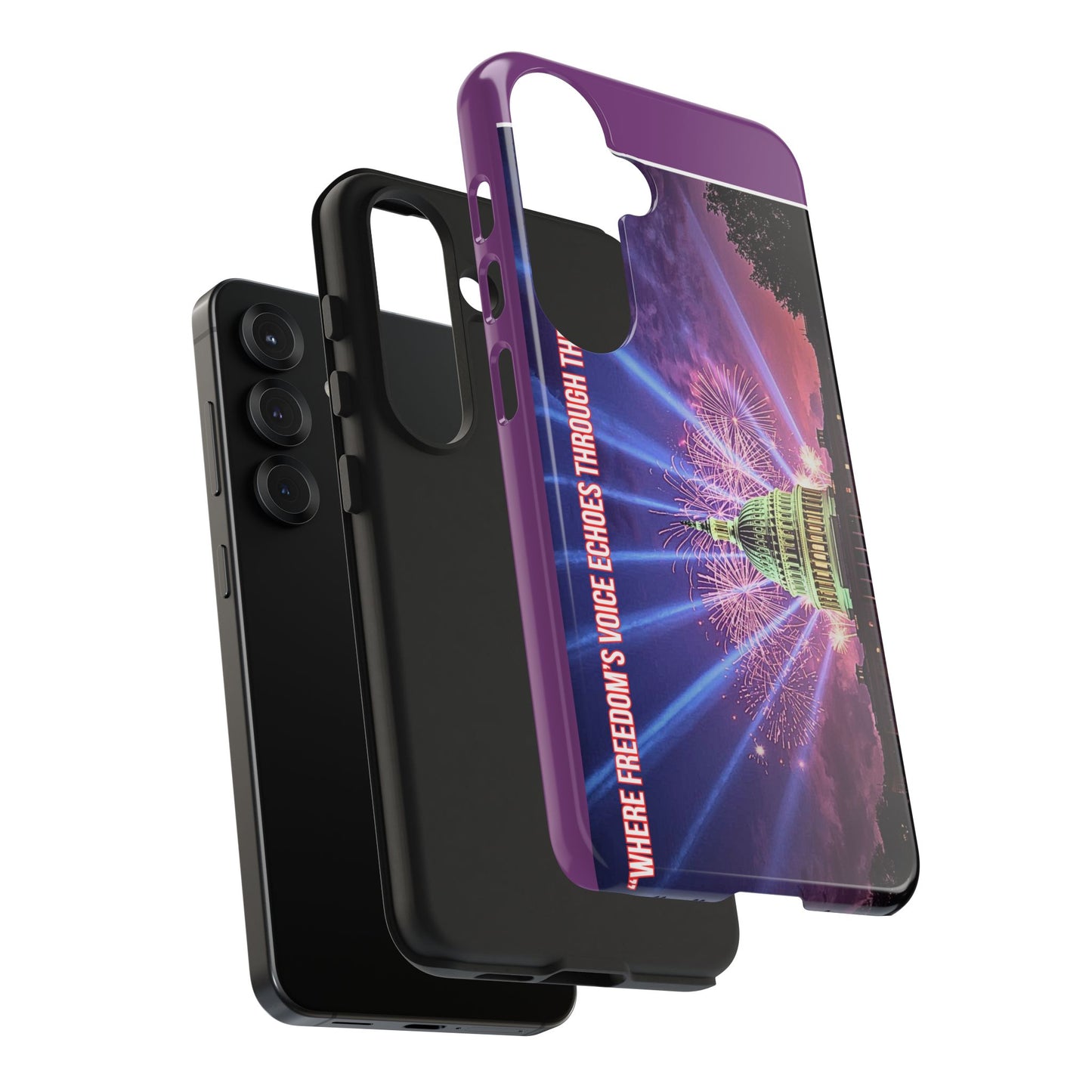 Capitol Fireworks Tough Phone Case — “Where Freedom’s Voice Echoes Through the Generations”