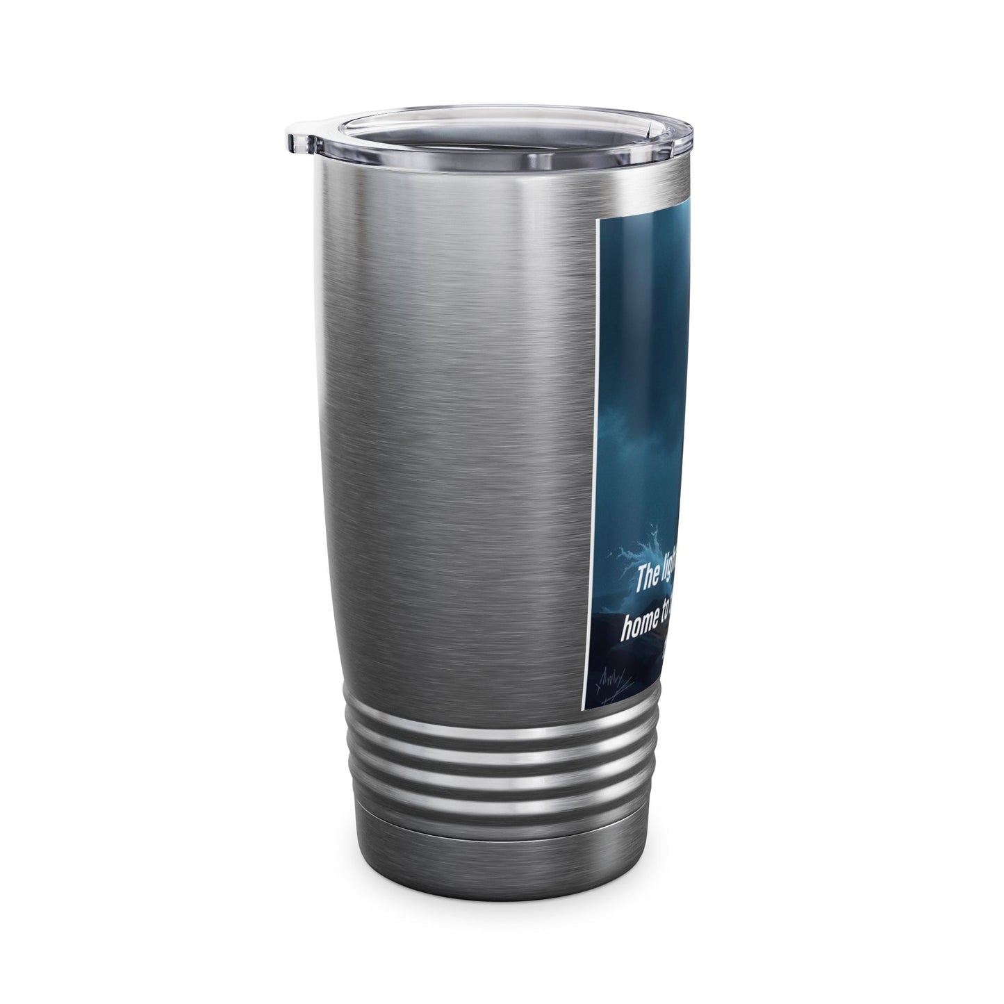 Lighthouse Faith 20oz Tumbler — "The light is guiding you home to the safe arms of the Lord"