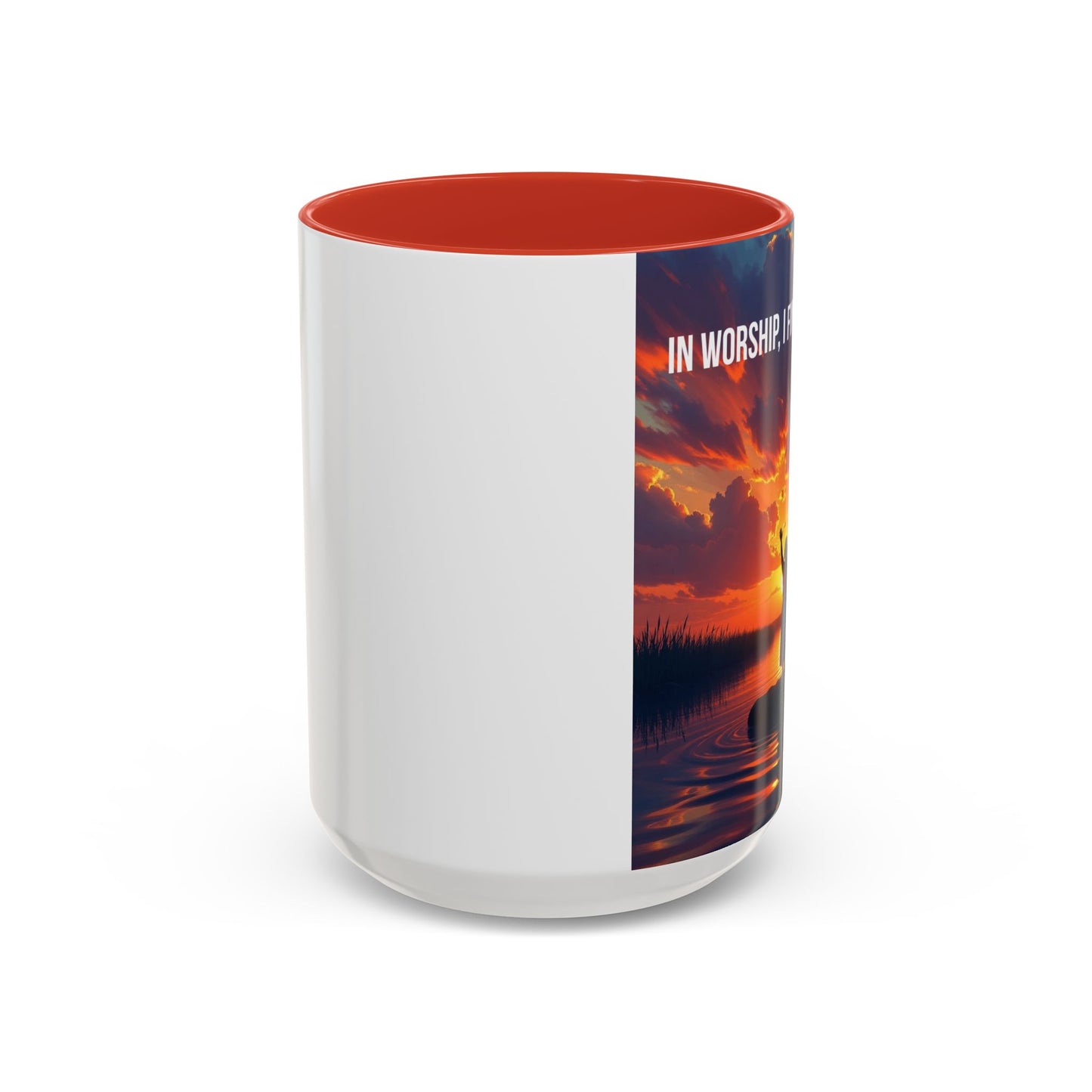 Inspirational Worship Coffee Mug - "In Worship, I Find My Refuge"