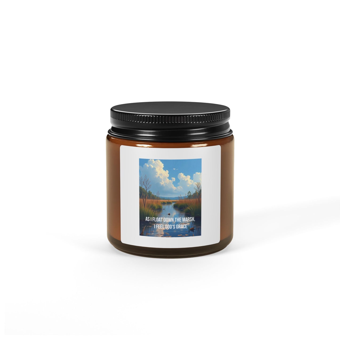 Soy Candle — “Be Still and Know” Amber Jar Scented Candle (Multiple Sizes)