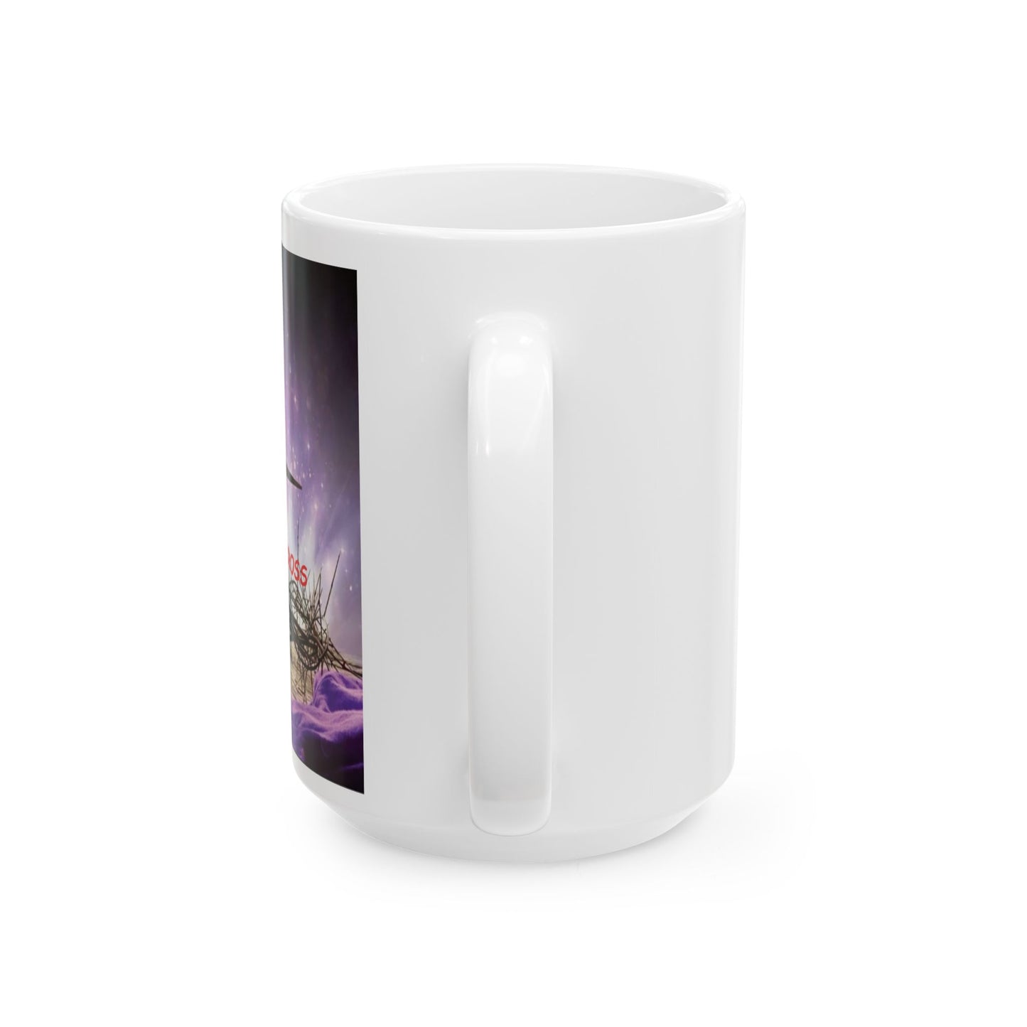 Christian Cross Mug - 'It Is The Cross' Purple Resurrection Coffee Cup (11oz & 15oz)