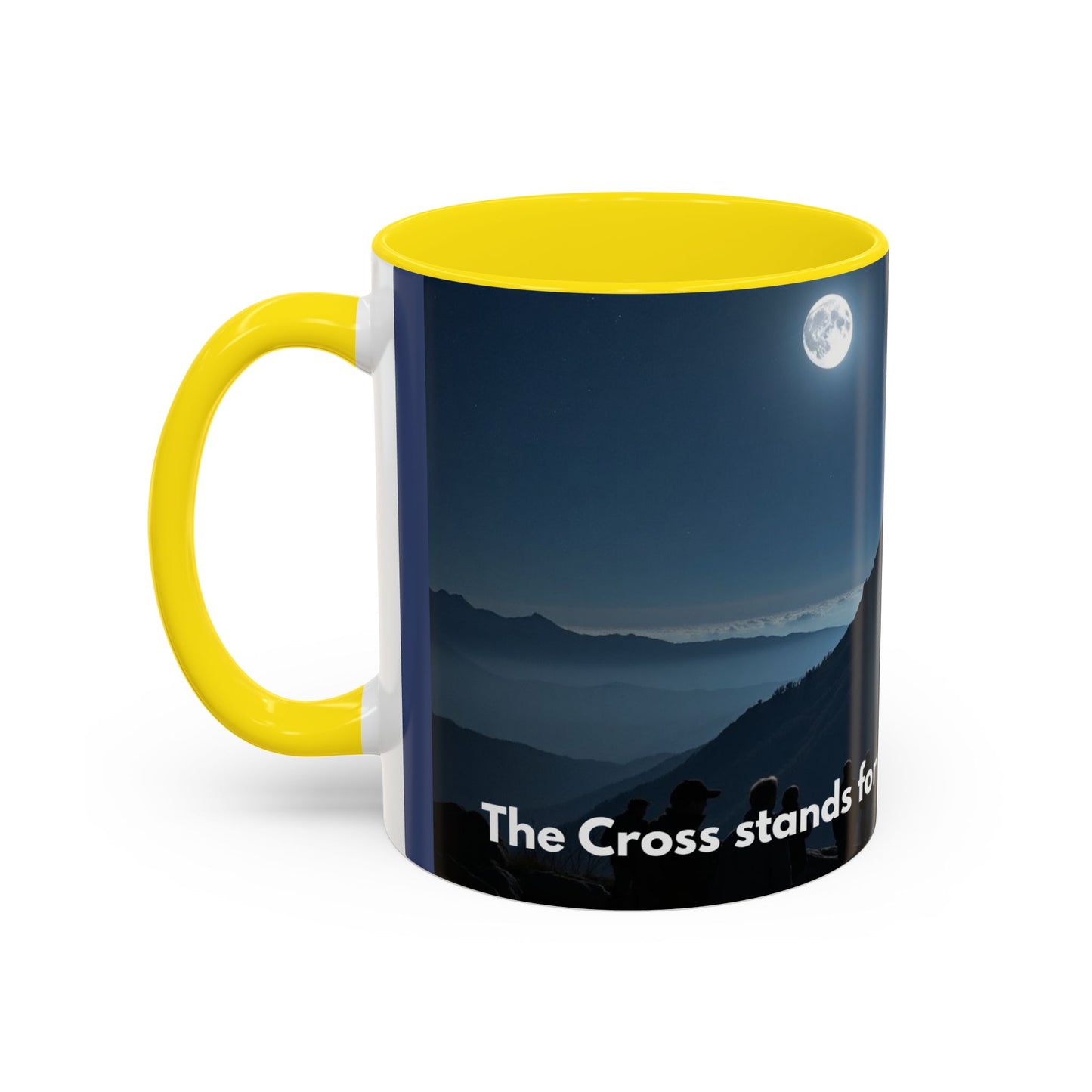 Patriotic Faith Coffee Mug — 'The Eagle Stands for Freedom' 11/15oz Accent Mug