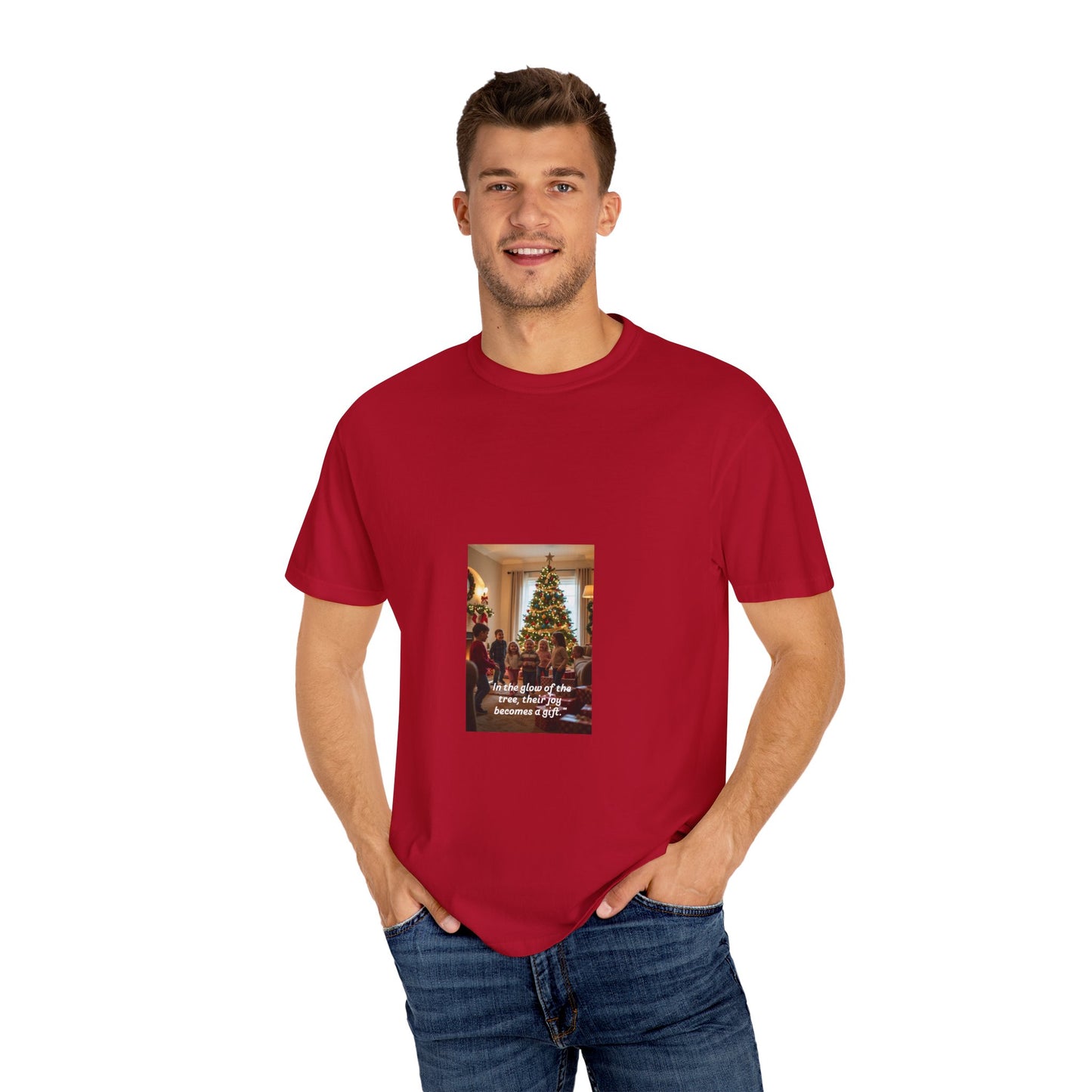 Festive Christmas Tee, Holiday Unisex T-shirt, Cozy Family Gathering Shirt, Unique Gift for Him/Her, Joyful Winter Apparel
