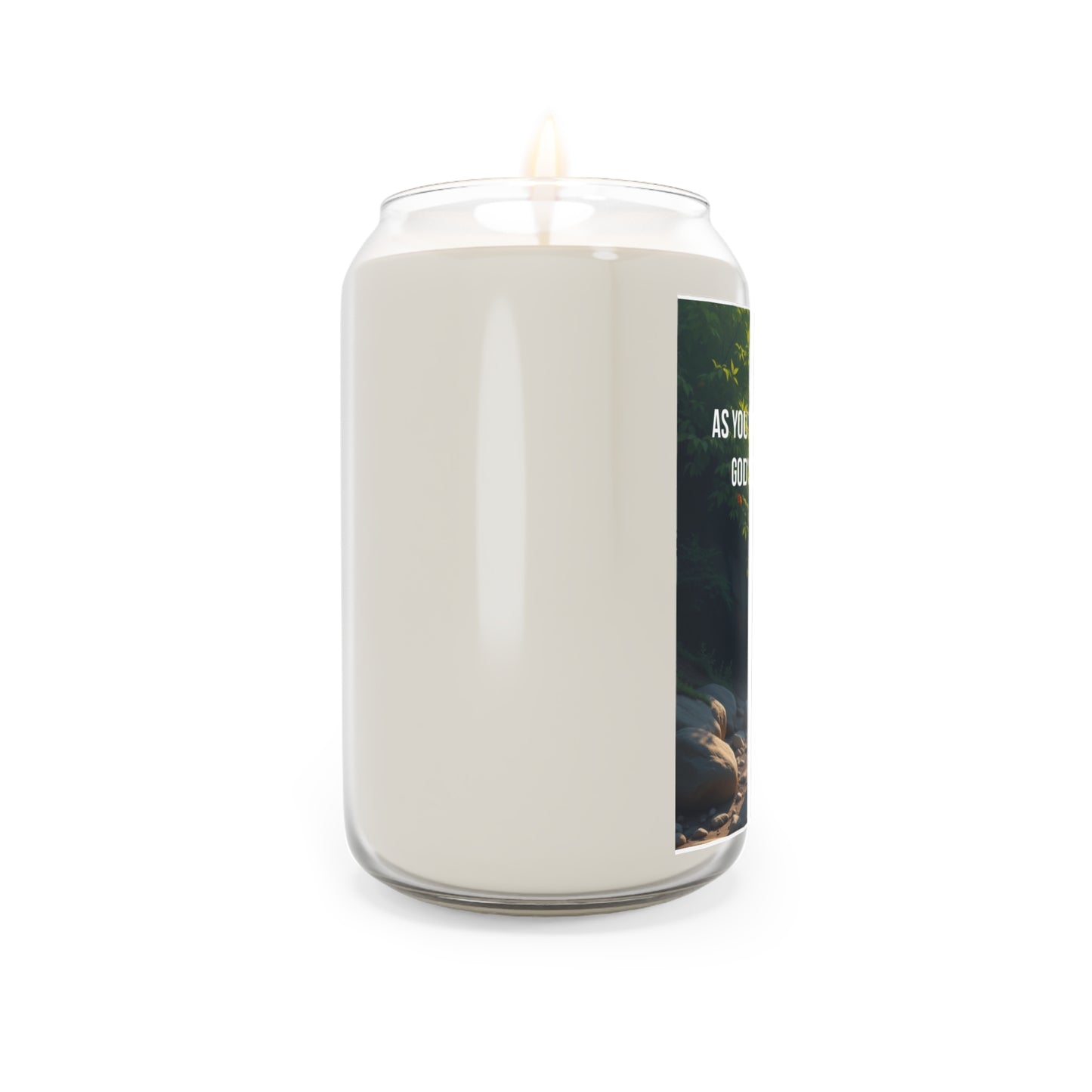 Inspirational Soy Candle — "As You Walk the Path of Life, God's Grace Is With You" (13.75oz)
