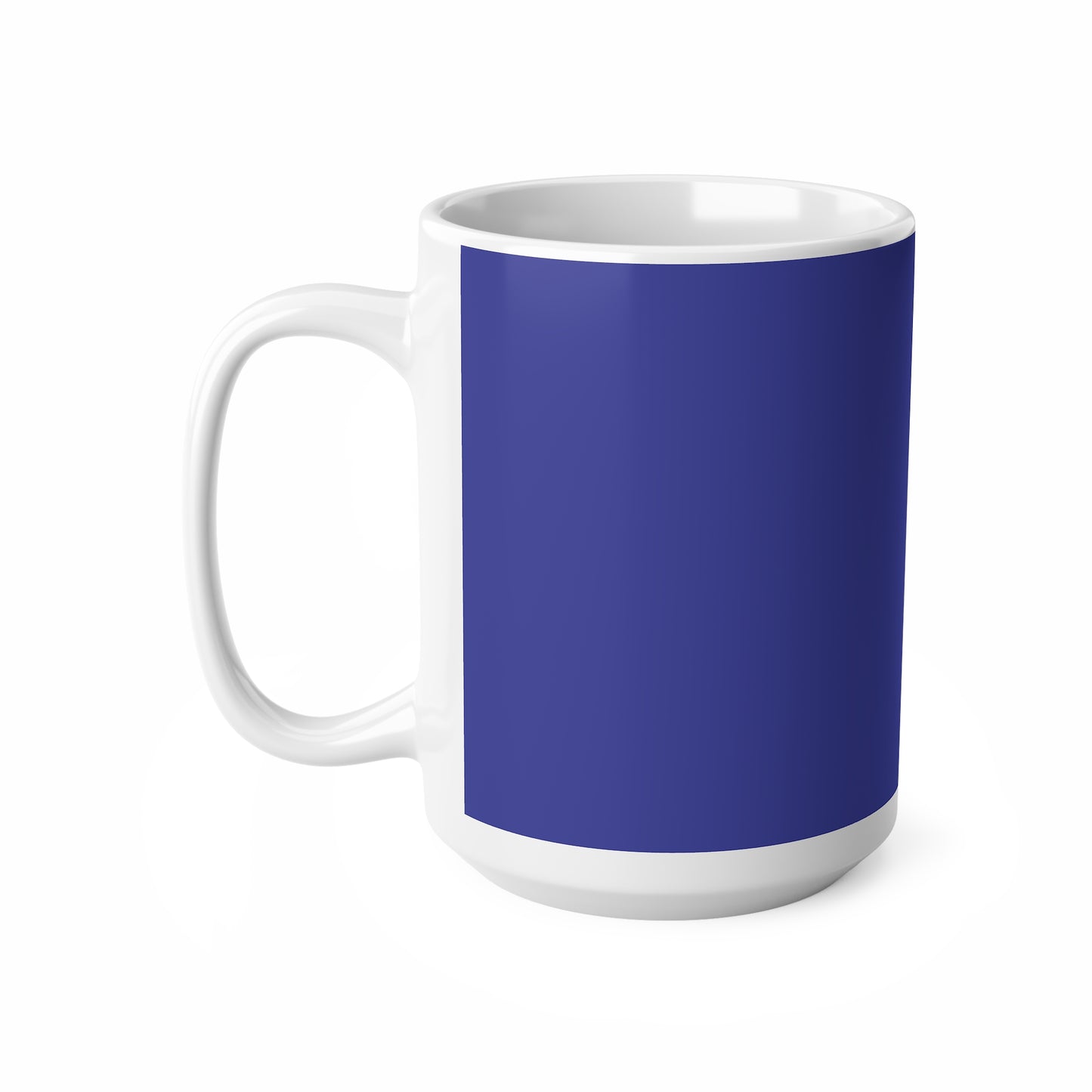 Ceramic Coffee Mug – Bold Navy Blue Accent (11oz & 15oz)