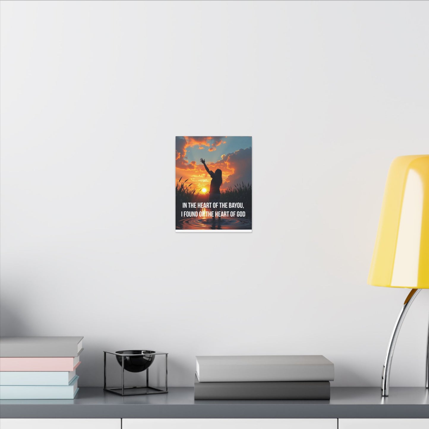Faith-Inspired Bayou Sunset Canvas - "In the Heart of the Bayou, I Found the Heart of God"