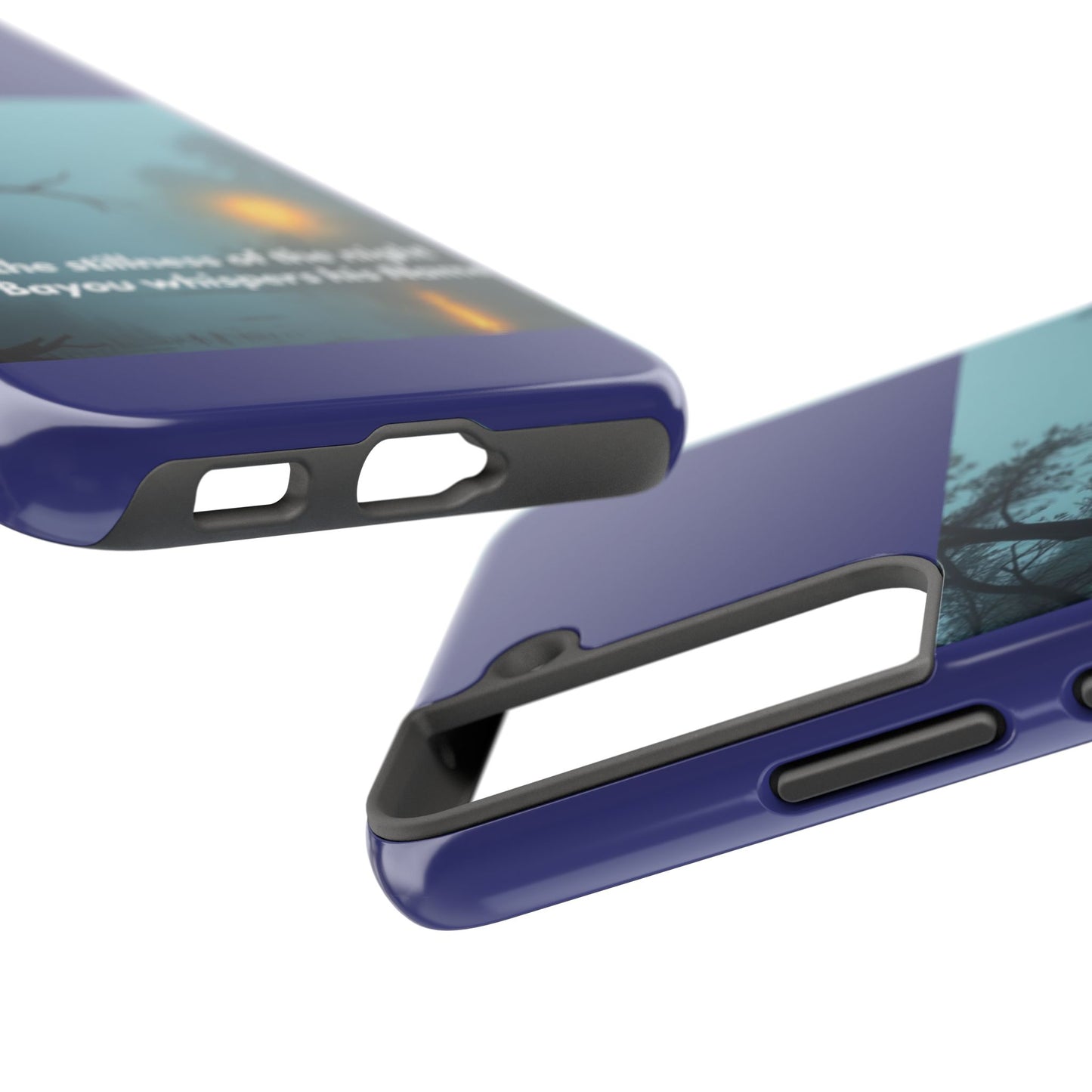 Tough Phone Case — 'In the stillness of the night the Bayou whispers his Name' Moody Bayou Cross Design