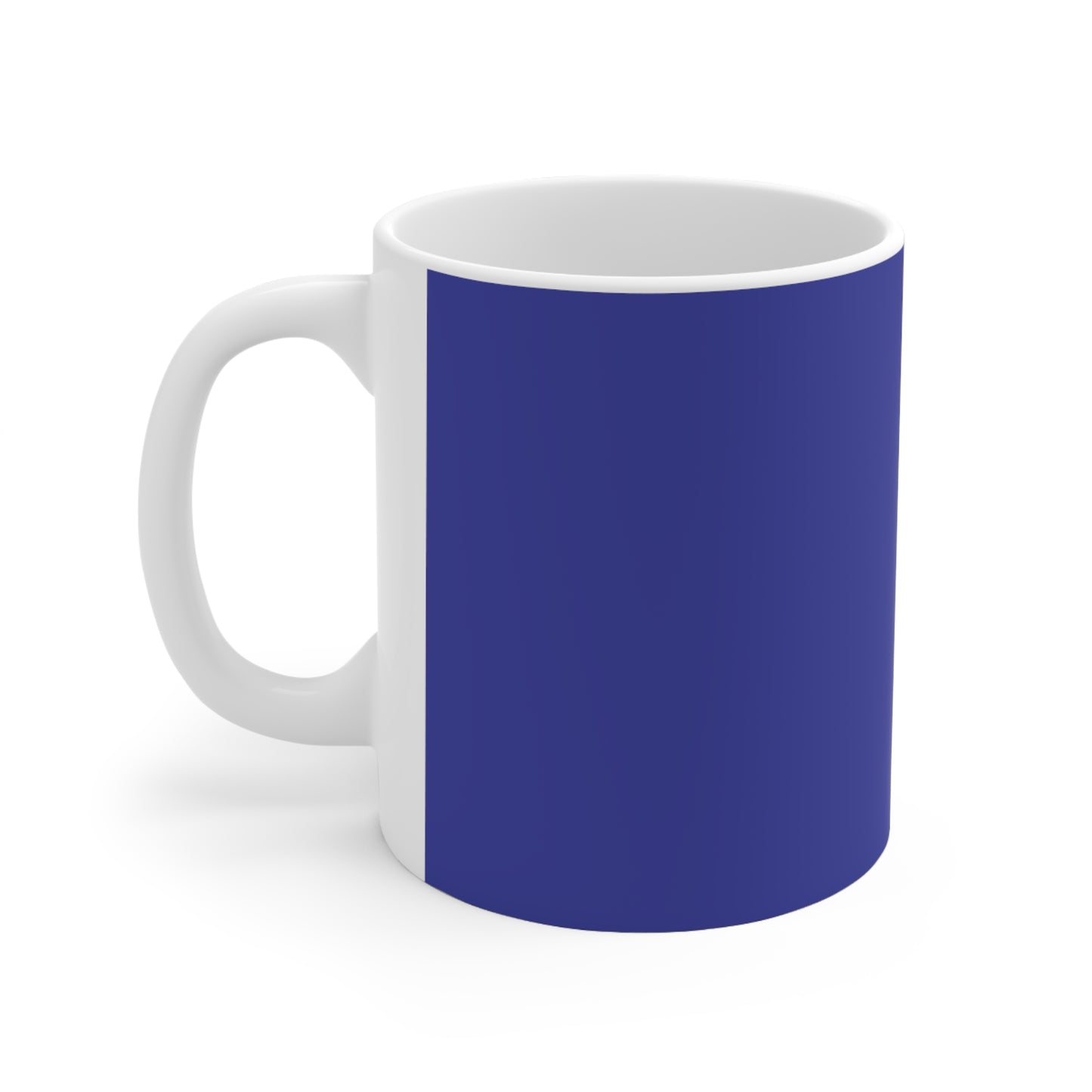 Ceramic Coffee Mug – Bold Navy Blue Accent (11oz & 15oz)