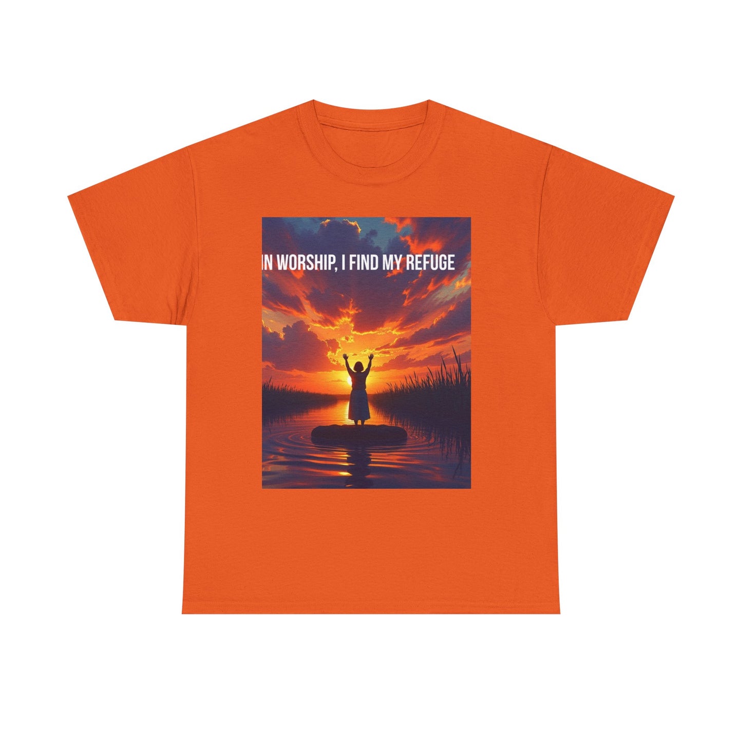 Worship Refuge T-Shirt – "In Worship, I Find My Refuge" Inspirational Christian Tee