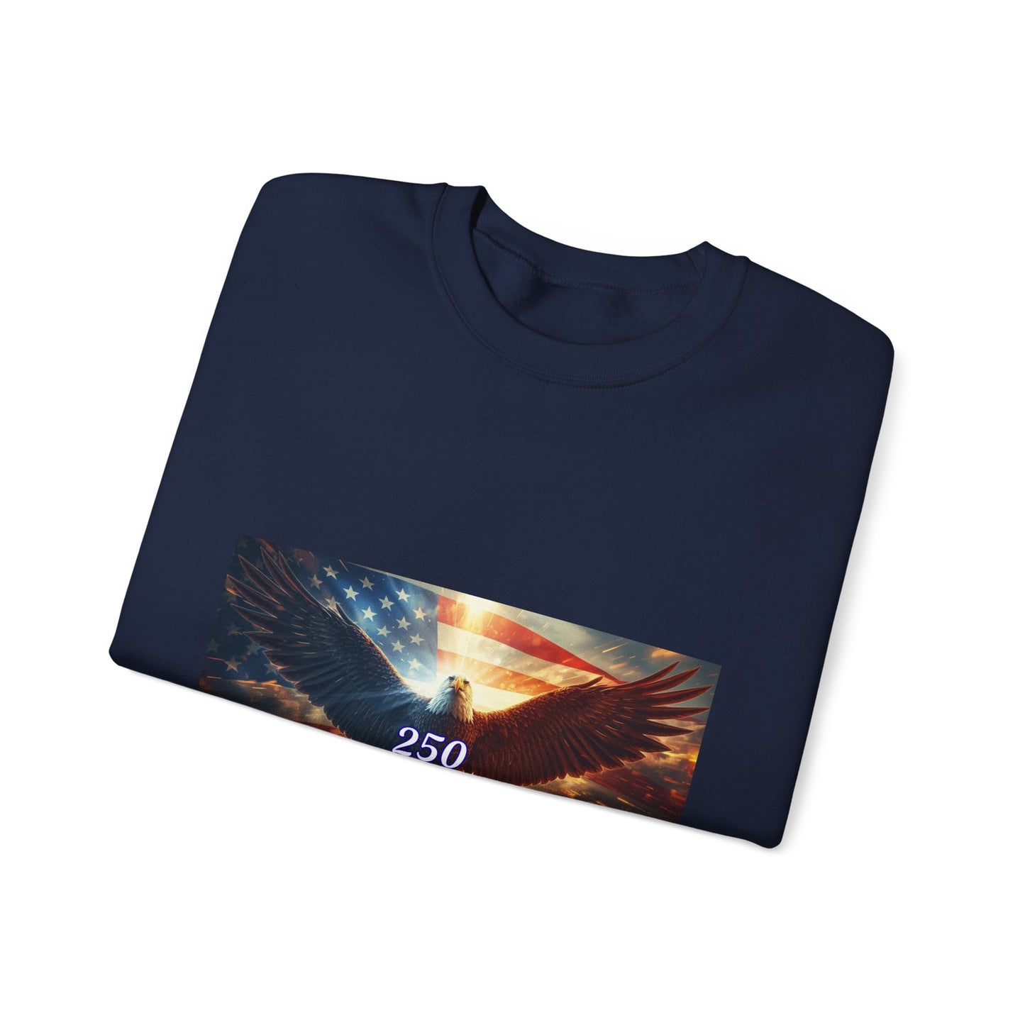 Crewneck Sweatshirt — 250 Years of Freedom Eagle Flag Tribute