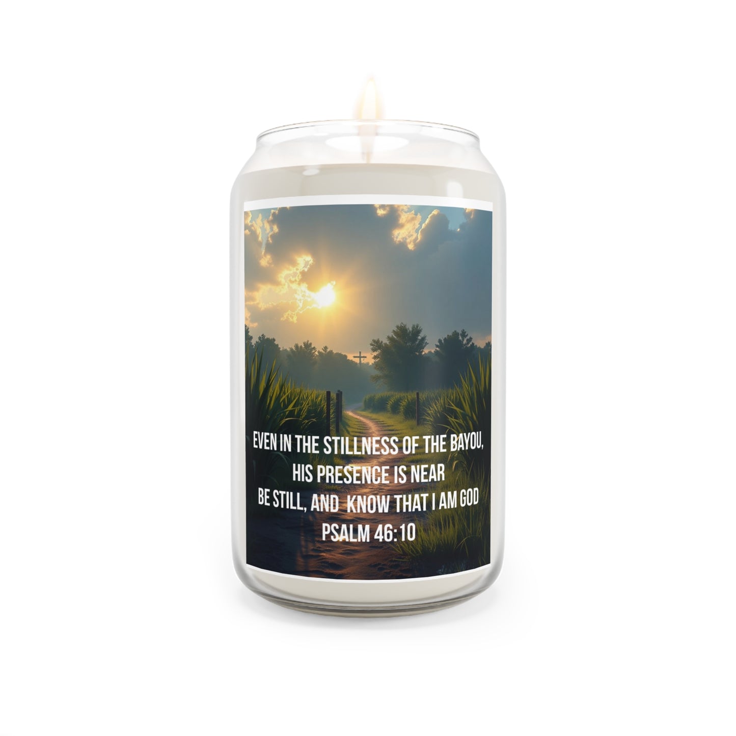 Inspirational Psalm 46:10 Soy Candle — Bayou Scentsed 13.75oz