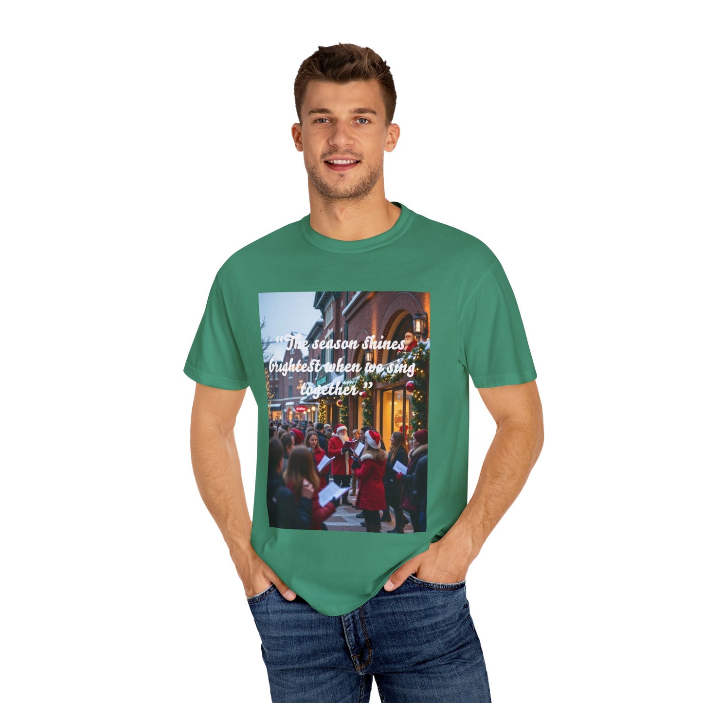 Holiday Cheer T-Shirt, Unisex Holiday Shirt, Christmas Gift, Family Gathering Shirt, Song Sing Along Tee