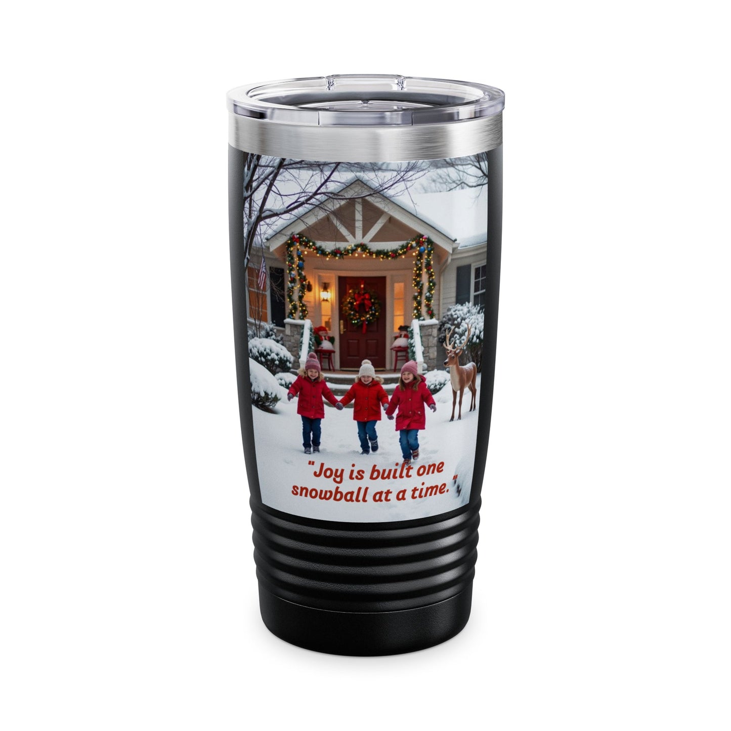 Joyful Holiday Tumbler, 20oz - Perfect for Christmas, Family Gatherings, Personalized Gifts, Winter Celebrations, Cozy Moments  320