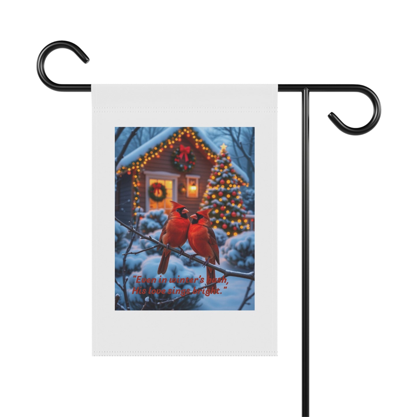 Charming Garden Banner, Winter Decor, Housewarming Gift, Seasonal Garden Flag, Holiday Home Decoration  202