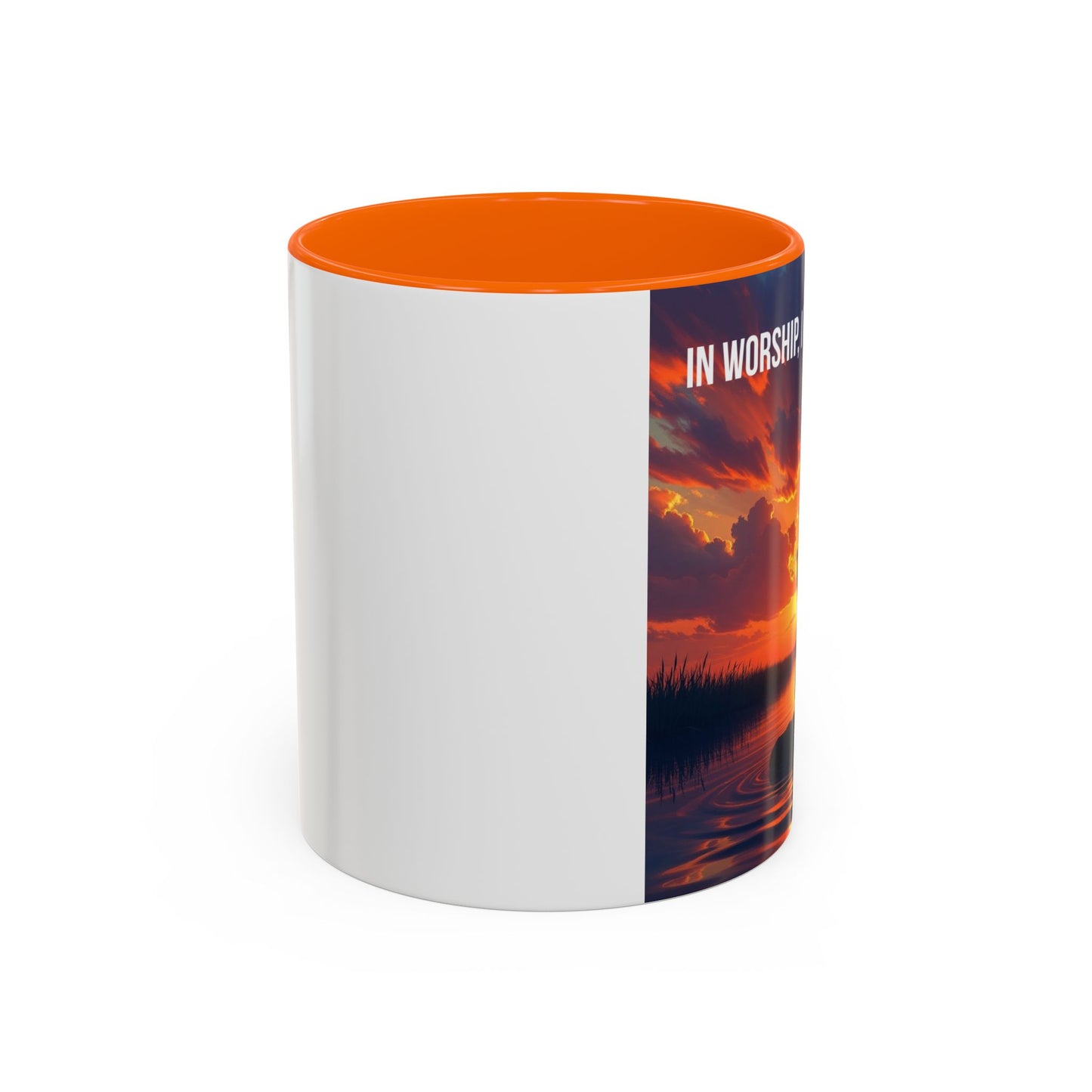 Inspirational Worship Coffee Mug - "In Worship, I Find My Refuge"