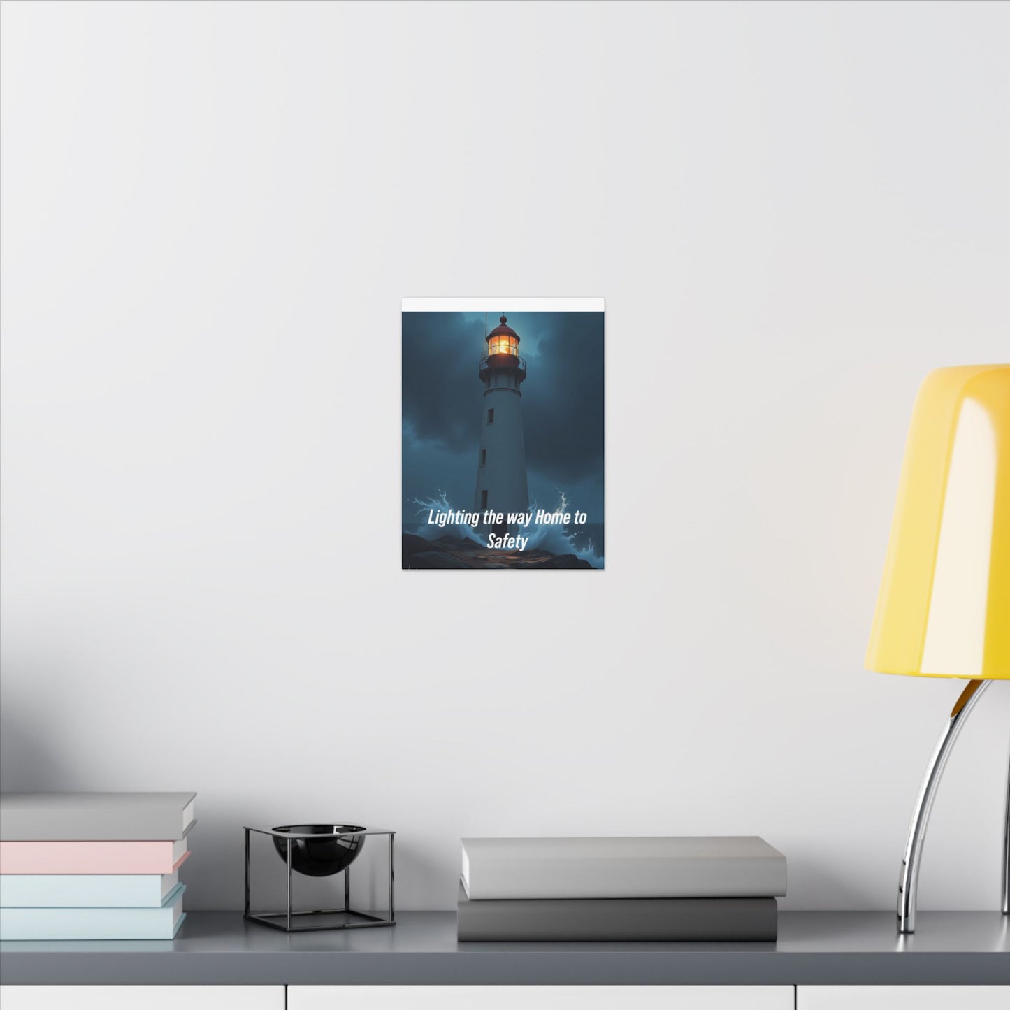 Lighthouse Canvas Wall Art — "Lighting the Way Home to Safety"