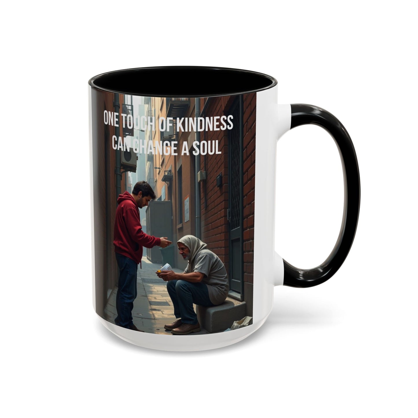 Kindness Quote Coffee Mug – "One Touch of Kindness Can Change a Soul" Accent Mug