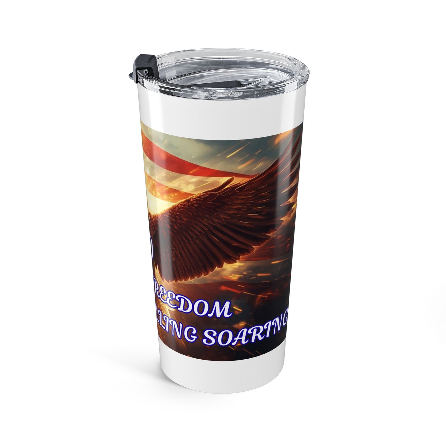 Patriotic Eagle 20oz Tumbler — "250 Years of Freedom" American Flag Travel Mug