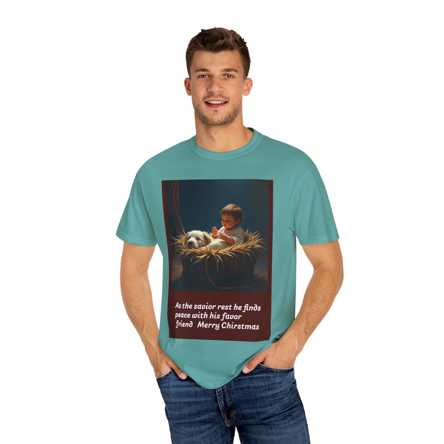 Unisex Christmas T-Shirt, Holiday Spirit Tee, Cozy Garment-Dyed Top, Festive Gift, Seasonal Wear