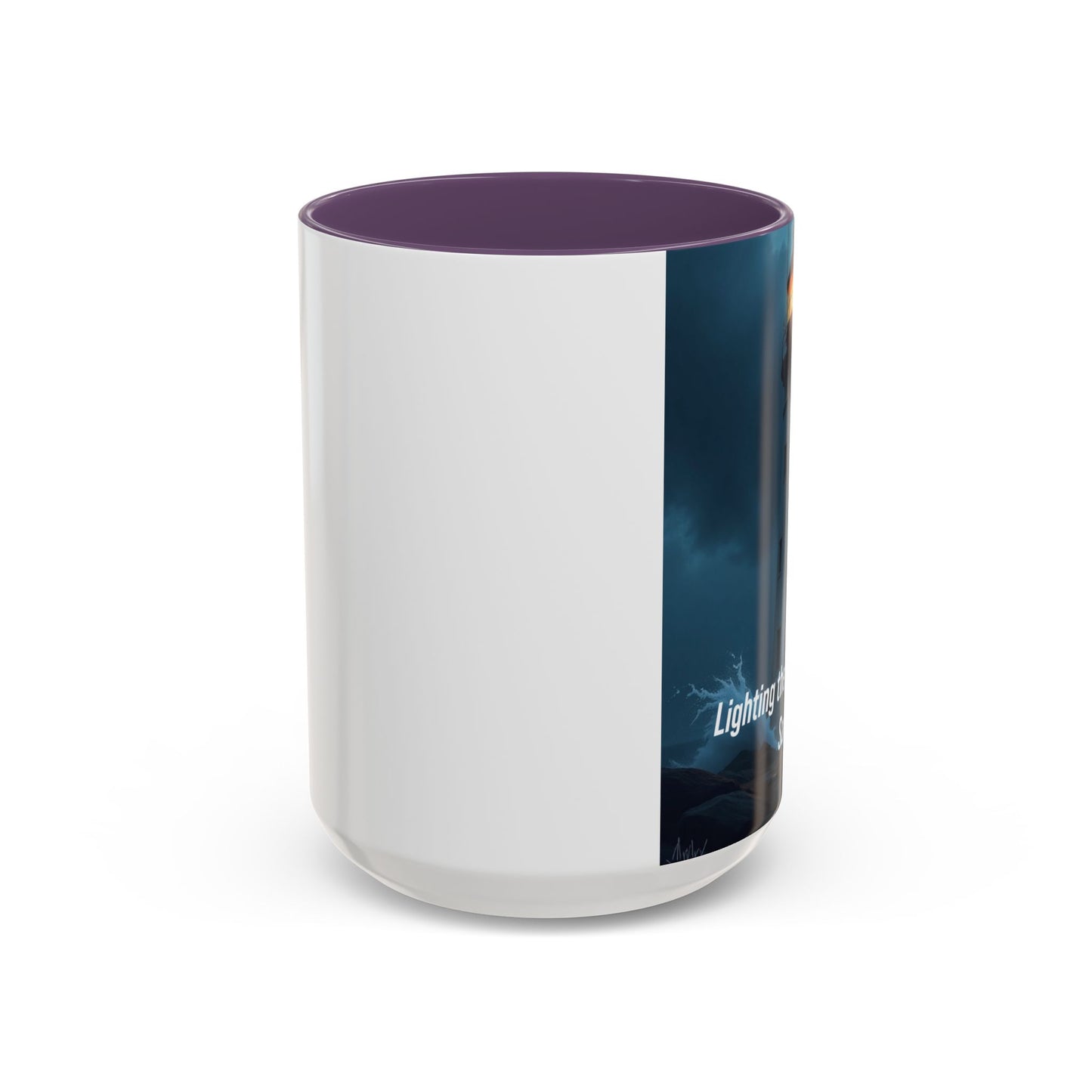 Lighthouse Coffee Mug - "Lighting the Way Home to Safety" Accent Mug