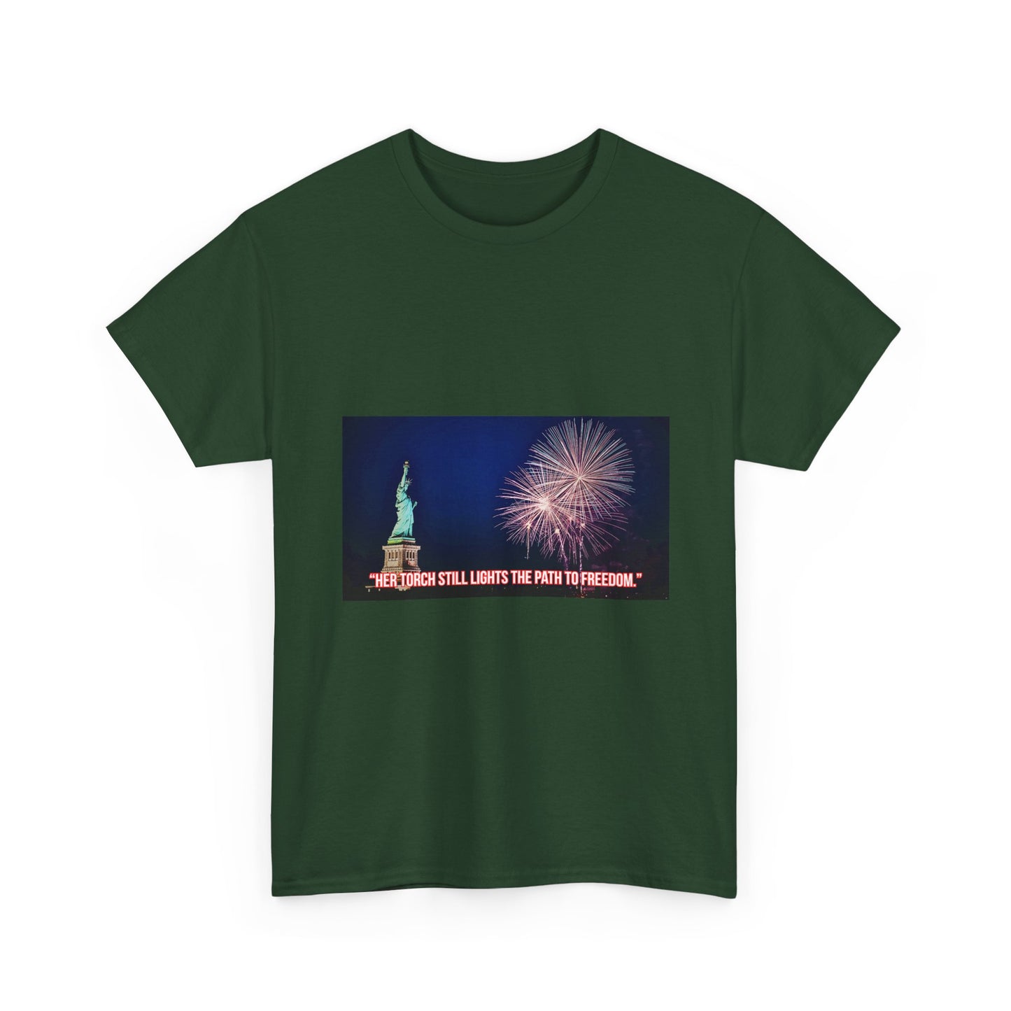 Liberty Fireworks T-Shirt — Statue of Liberty 4th of July Tee