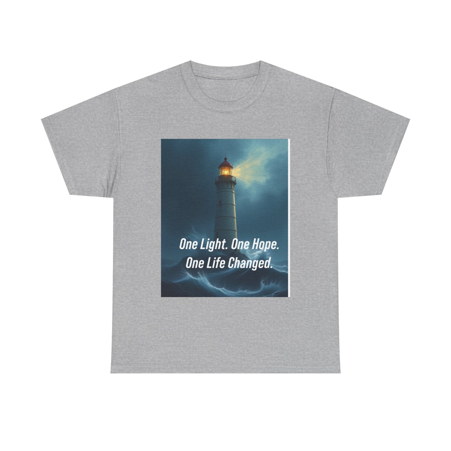 Lighthouse Tee — "One Light. One Hope. One Life Changed." Inspirational Graphic T-Shirt