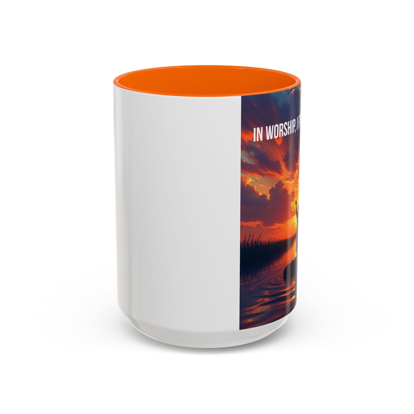 Inspirational Worship Coffee Mug - "In Worship, I Find My Refuge"