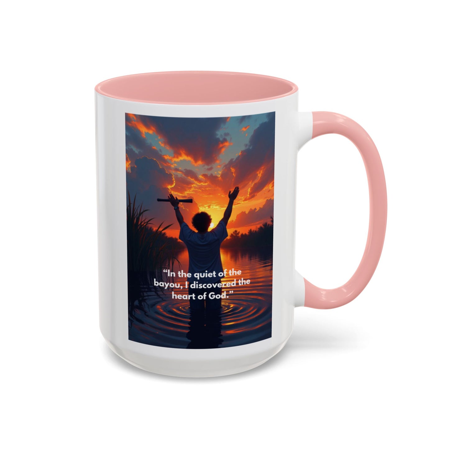 Coffee Mug - "In the Quiet of the Bayou I Discovered the Heart of God" Inspirational Accent Mug