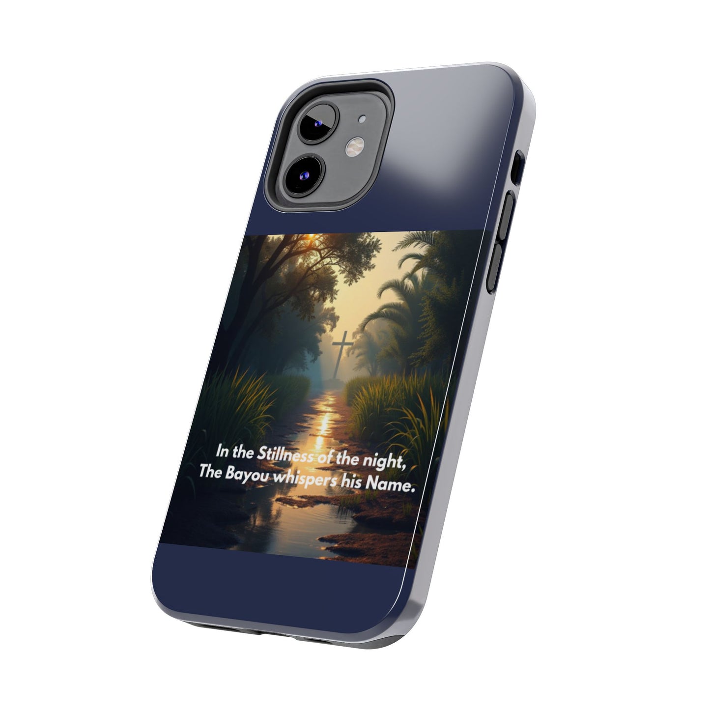 Bayou Cross Phone Case — "In the Stillness of the Night, The Bayou Whispers His Name"