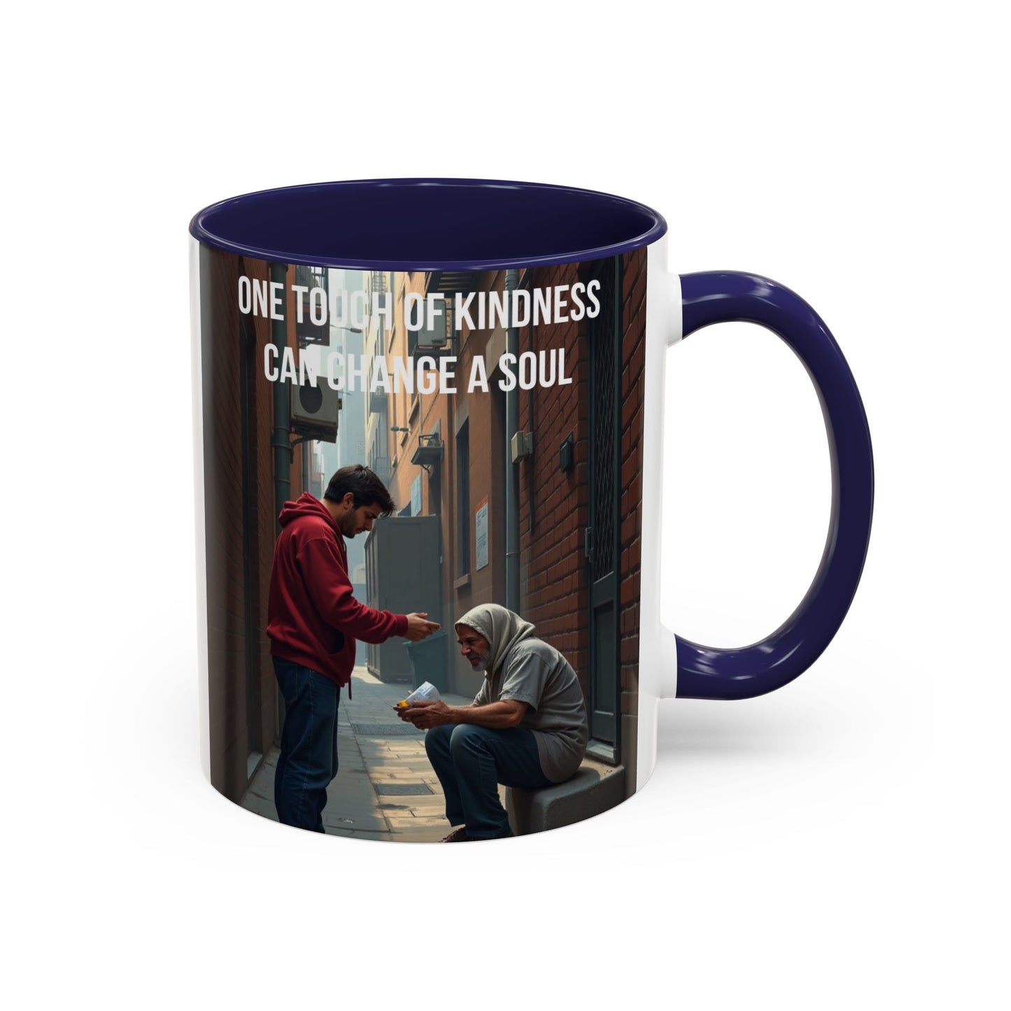 Kindness Quote Coffee Mug – "One Touch of Kindness Can Change a Soul" Accent Mug