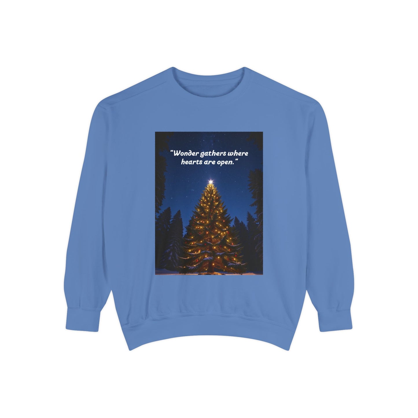 Cozy Holiday Sweatshirt with Inspirational Quote