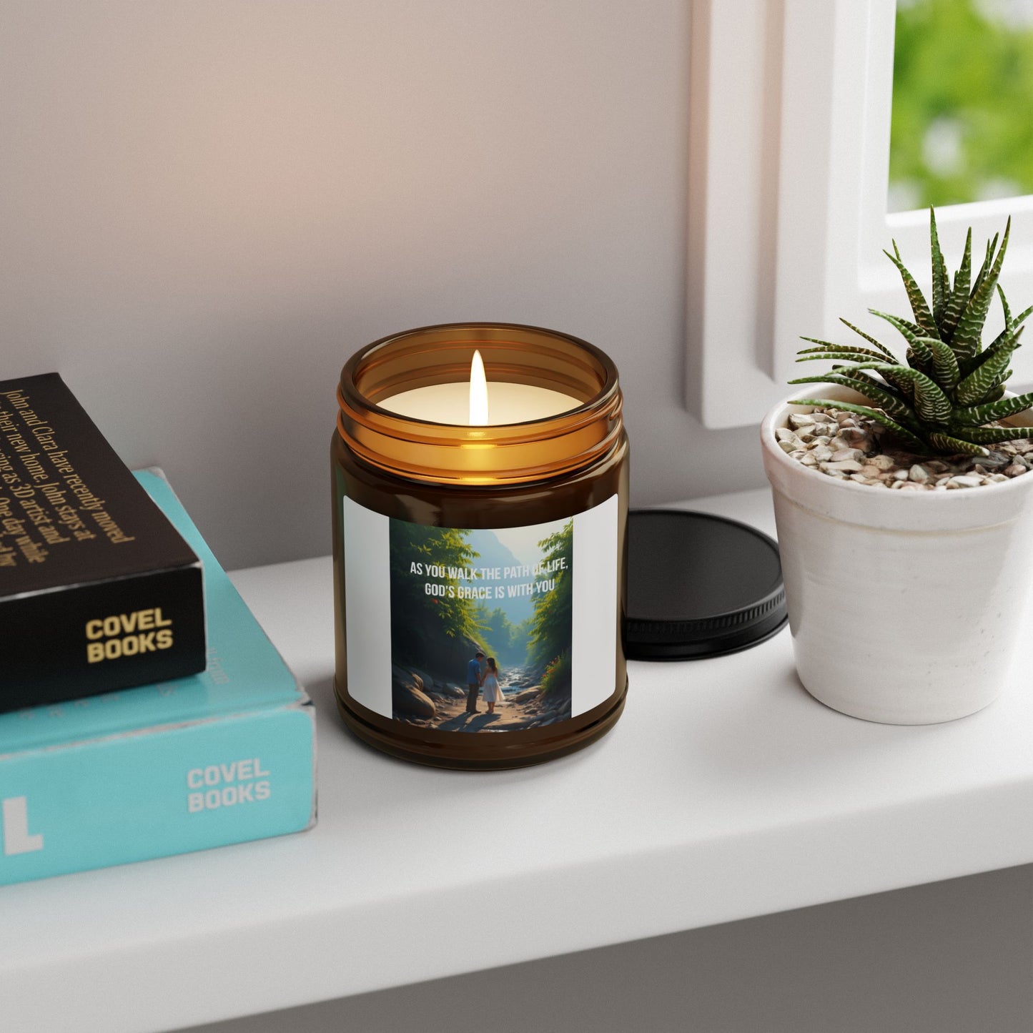 Soy Candle - Inspirational Nature Amber Jar (Multi-Size)