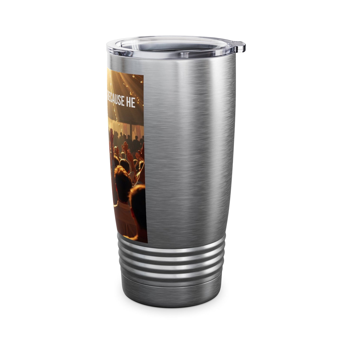 20oz Inspirational Worship Tumbler — "I Lift My Hands Because He Lifted My Soul"