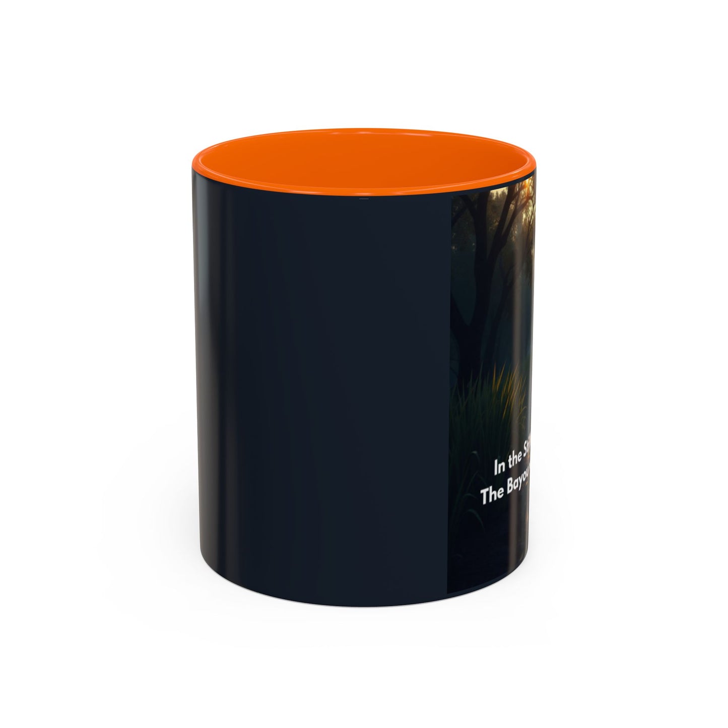 Bayou Night Coffee Mug — 'In the Stillness of the Night, The Bayou Whispers His Name' Accent Mug