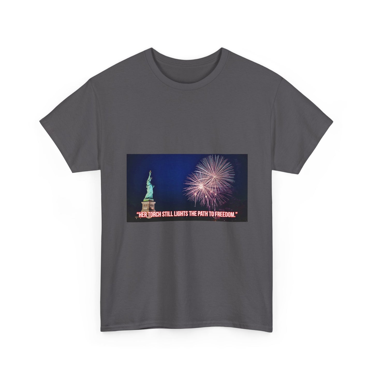 Liberty Fireworks T-Shirt — Statue of Liberty 4th of July Tee